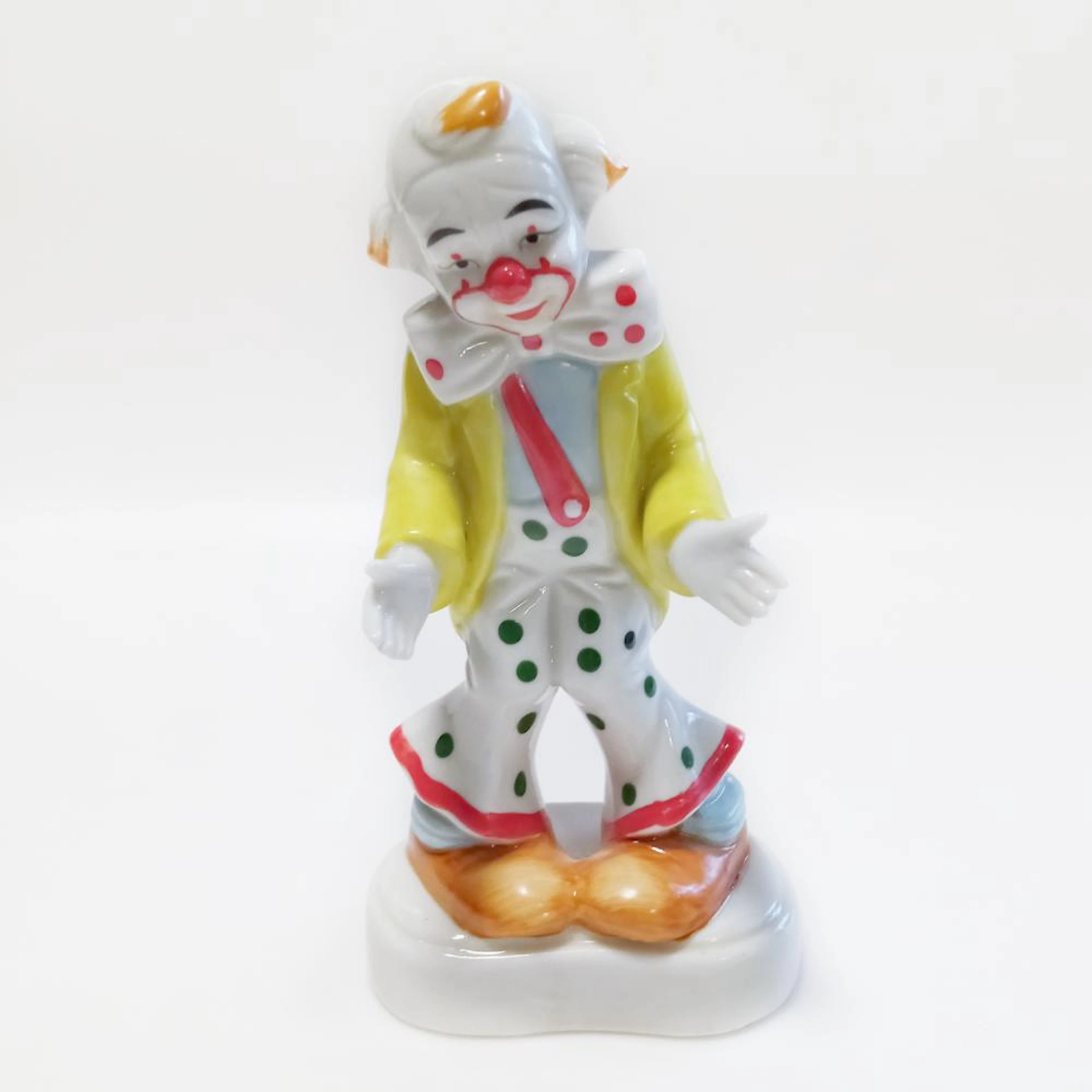HOCO Vintage ceramic Clown in yellow jacket figurine