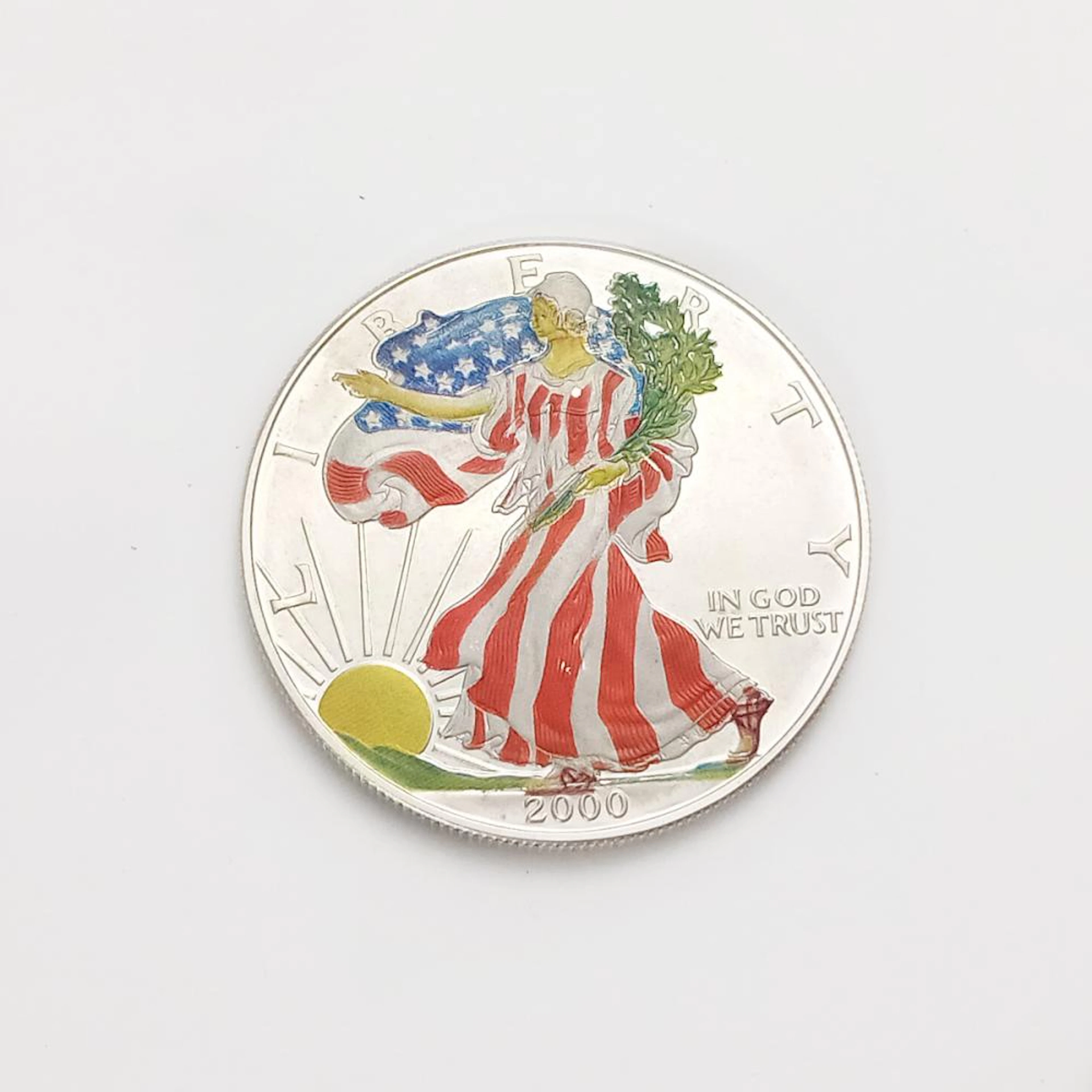 Collectible 2000 American Eagle Fine silver $1 one Dollar bullion coin in color