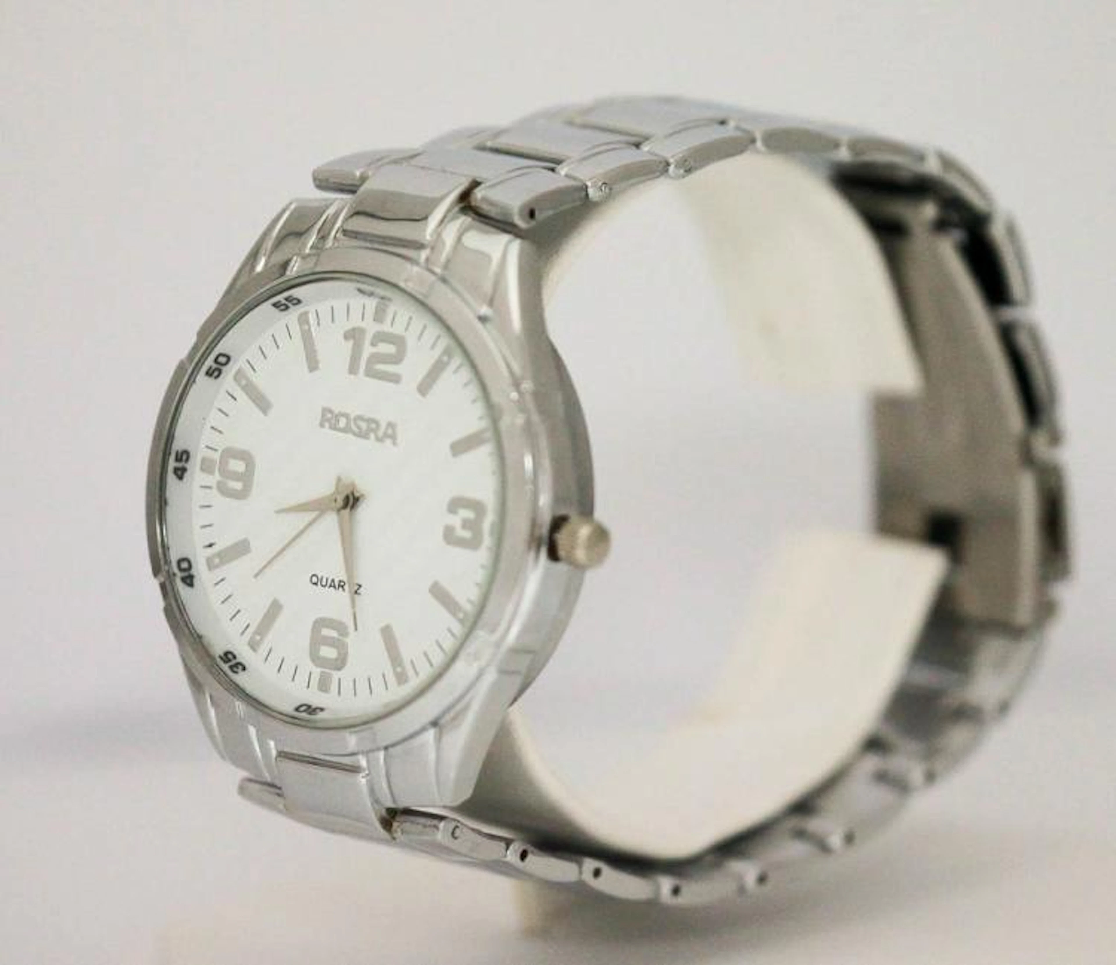 QUARTZ STAINLESS STEEL ROSRA WRIST WATCH #90544v1