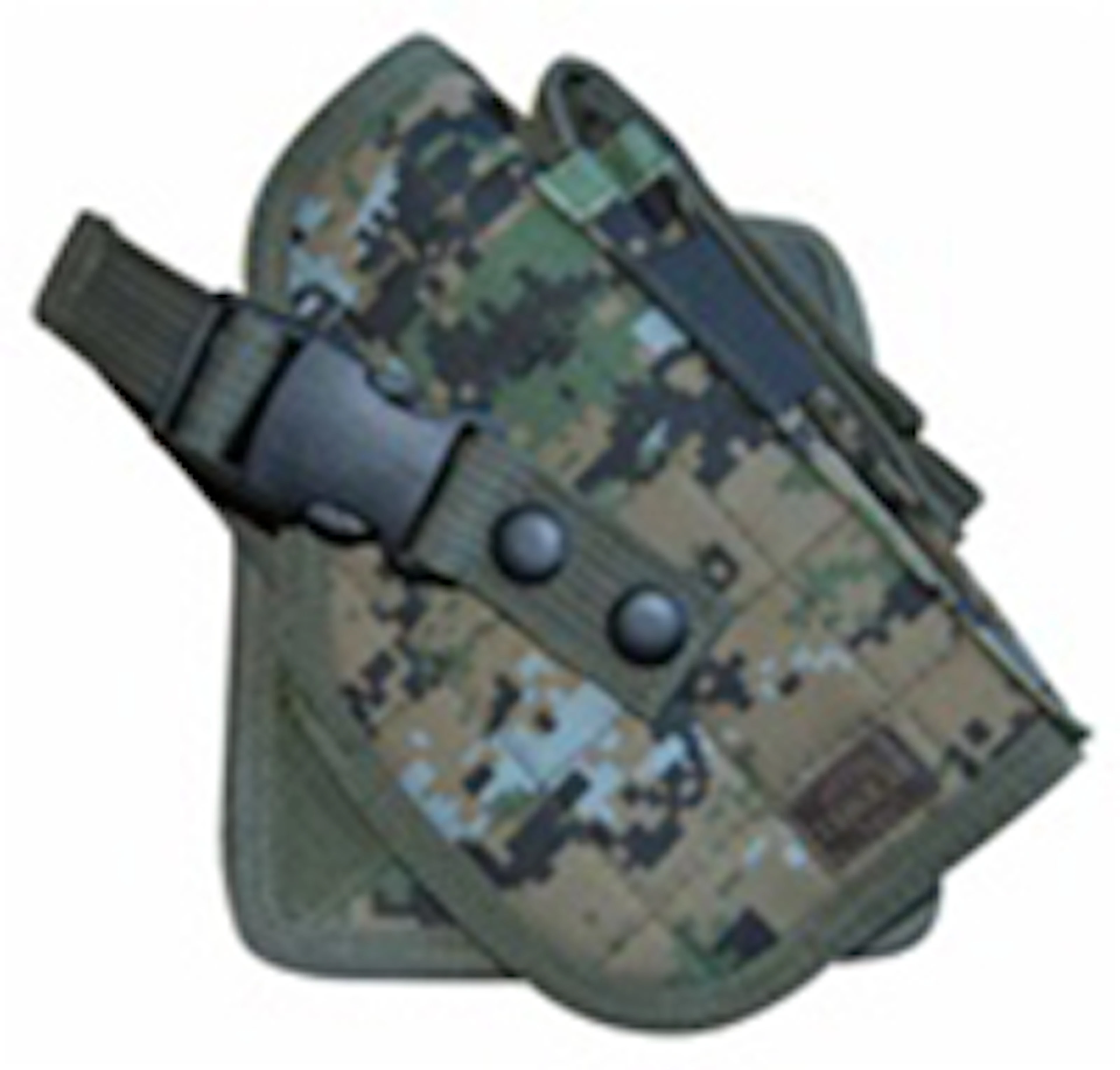 Woodland Digital Camo MOLLE Cross Draw Holster Right #88585v2