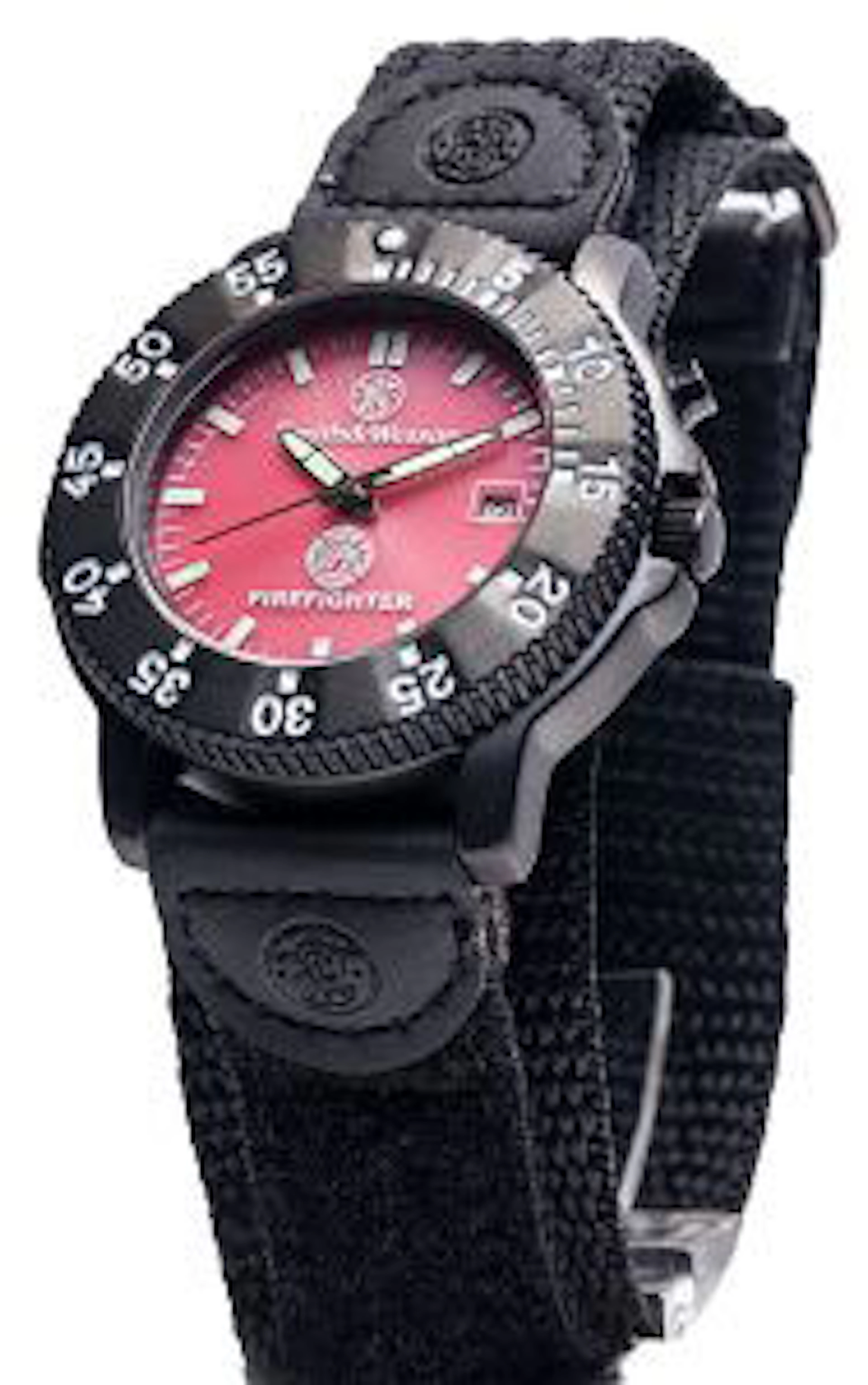 SMITH AND WESSON FIREFIGHTER WATCH; NYLON STRAP