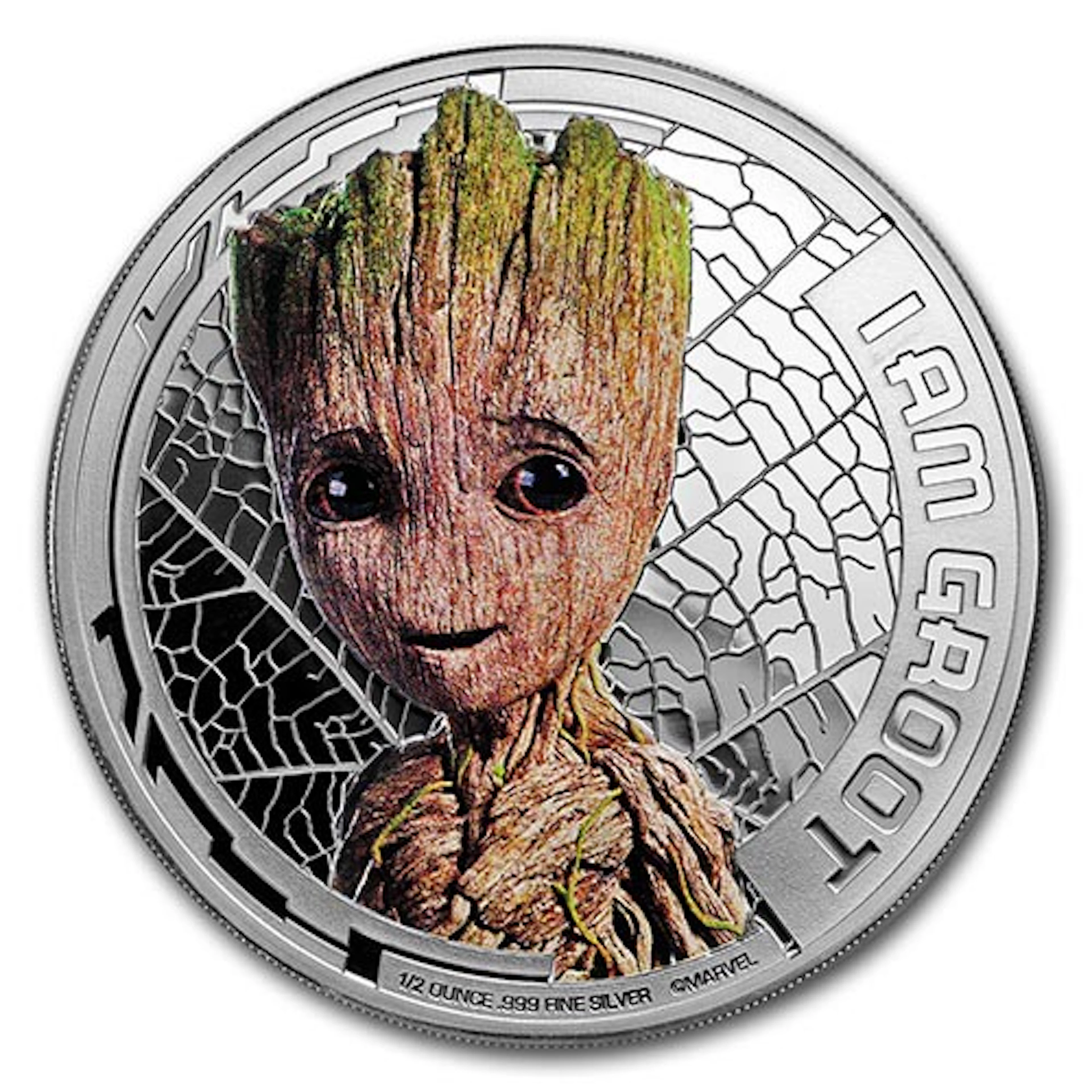 2017 Cook Islands Ag "Guardians of the Galaxy" Groot (UHR)