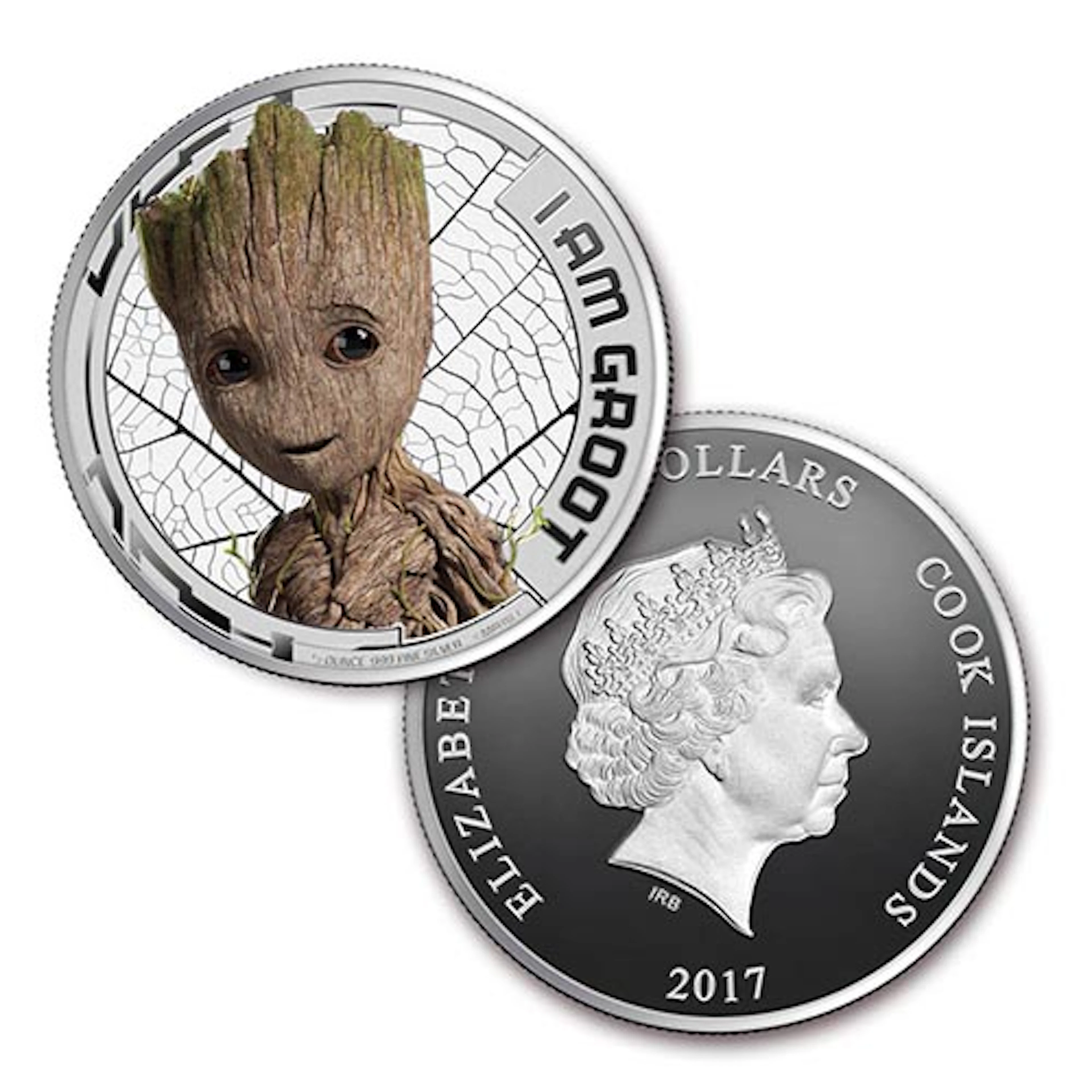 2017 Cook Islands Ag "Guardians of the Galaxy" Groot (UHR)