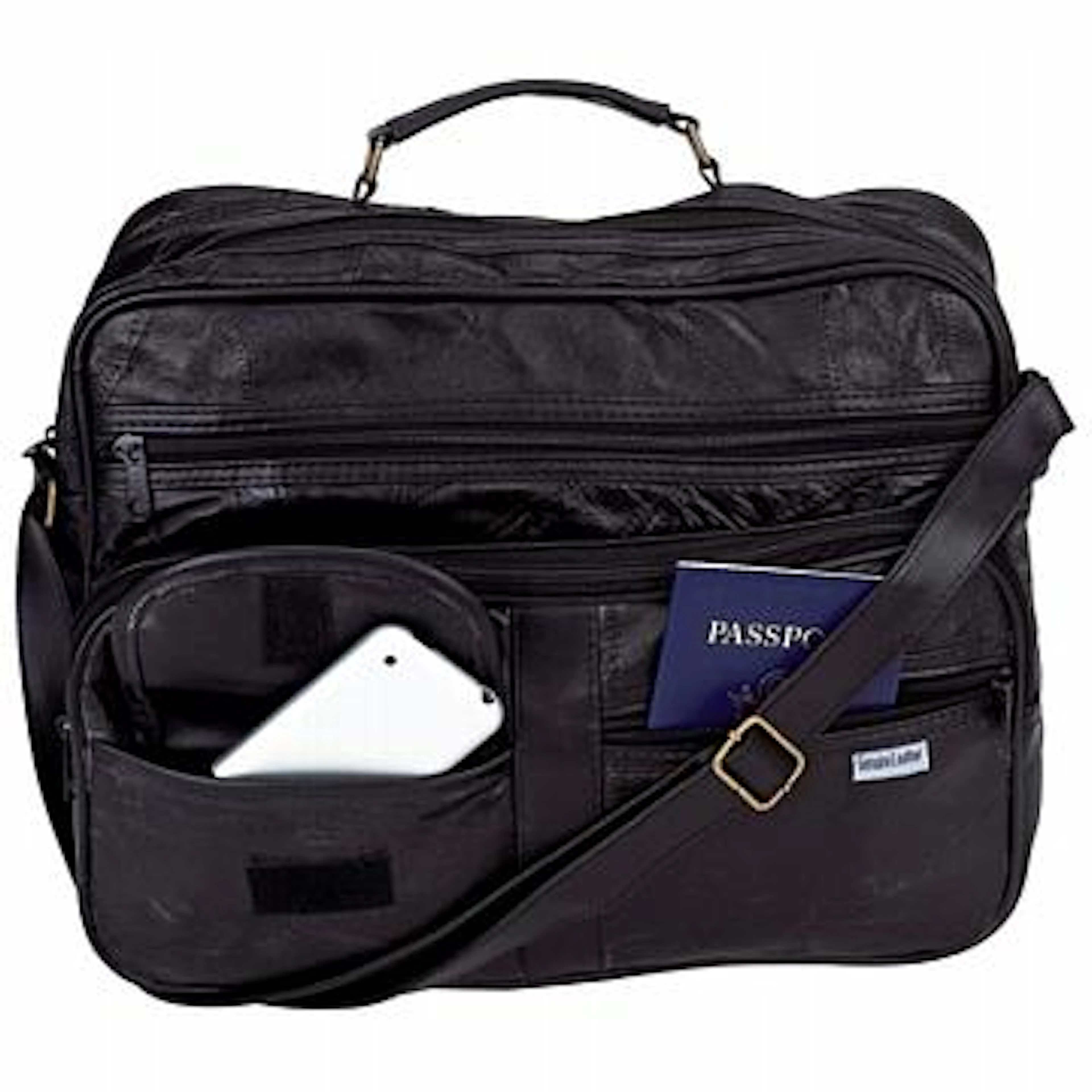 Embassy Italian Stone Design Genuine Leather Tote Bag