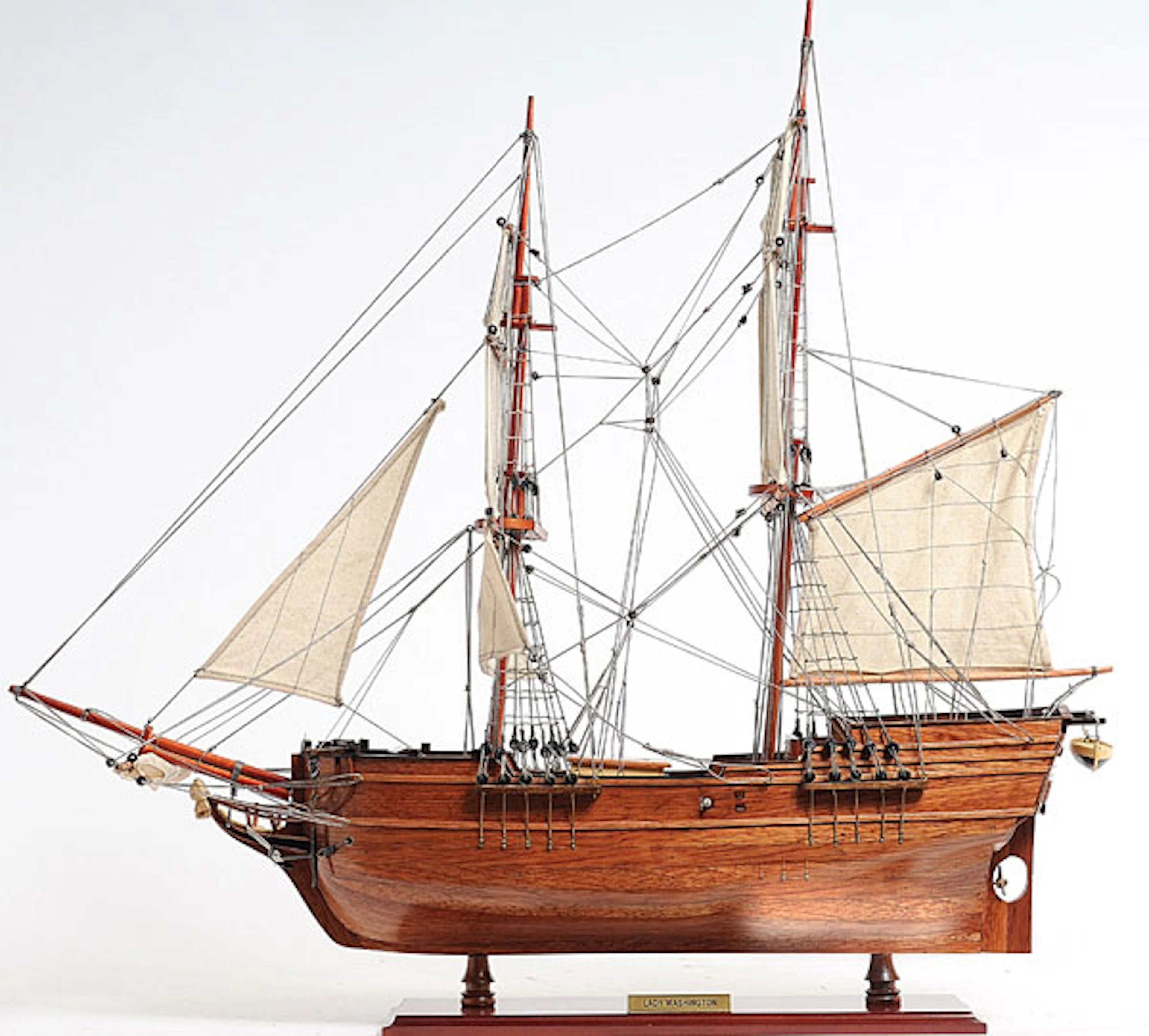 HAND MADE WOODEN Lady Washington Ship W/COA