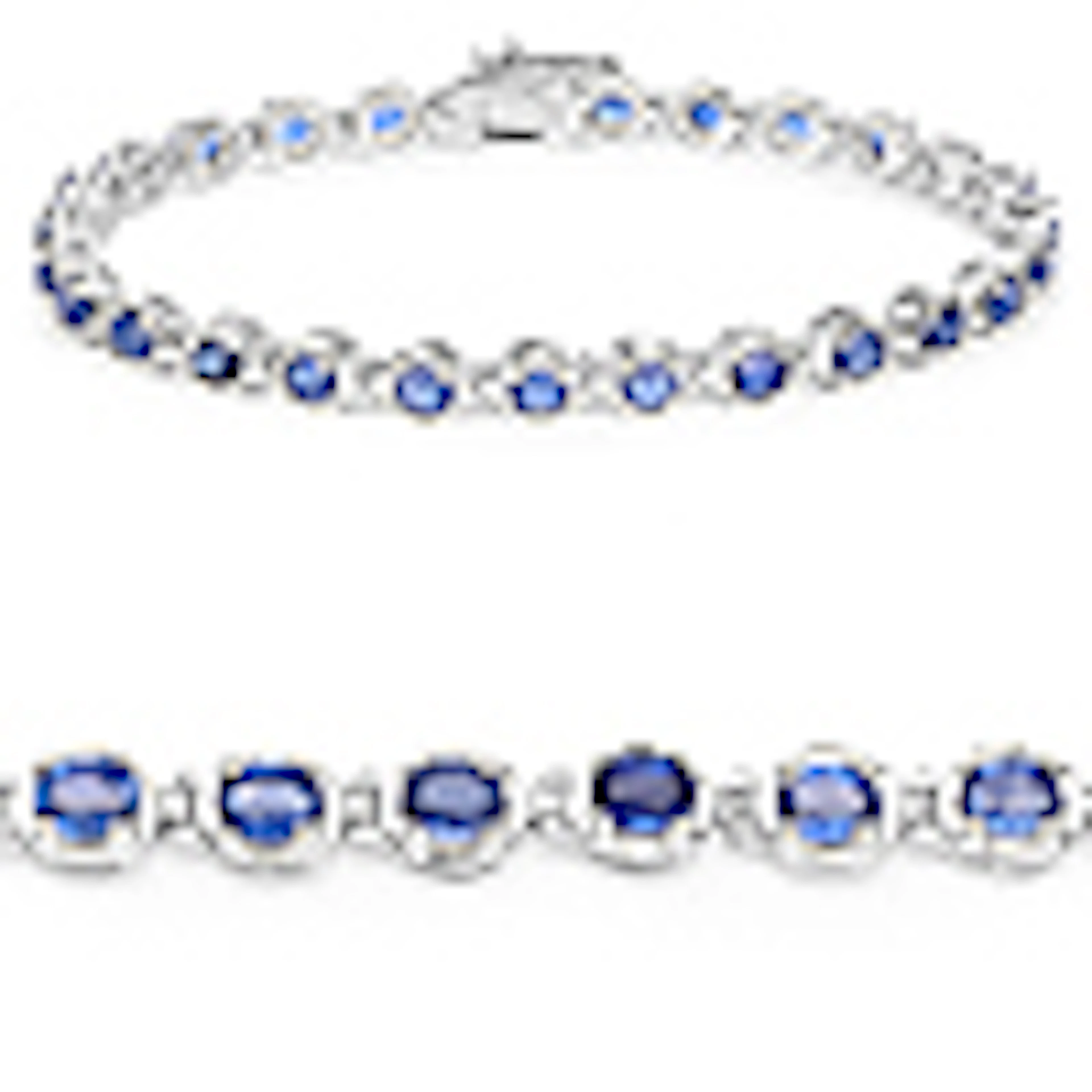 7.02 Carat Genuine Kyanite .925 Sterling Silver Bracelet