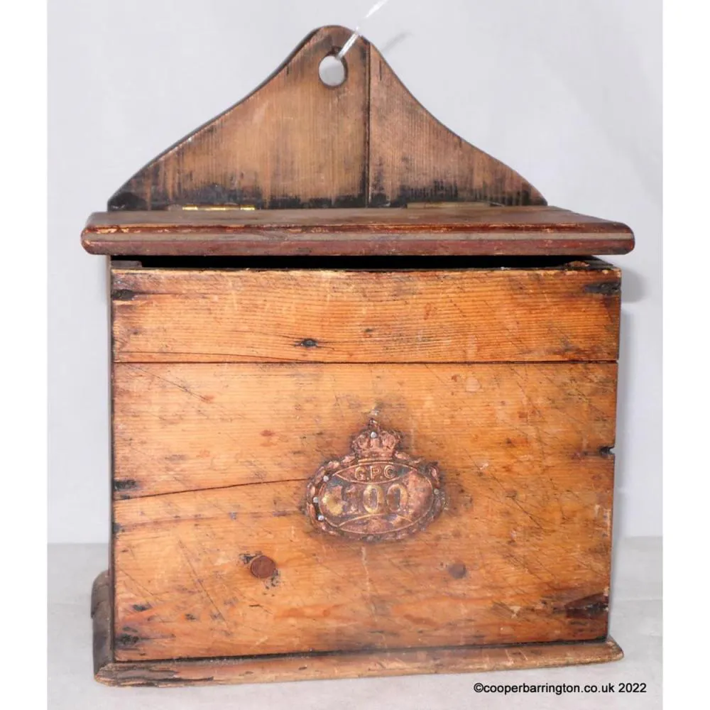 Late Victorian Antique Pine Wall Mounted Post Box | Barnebys