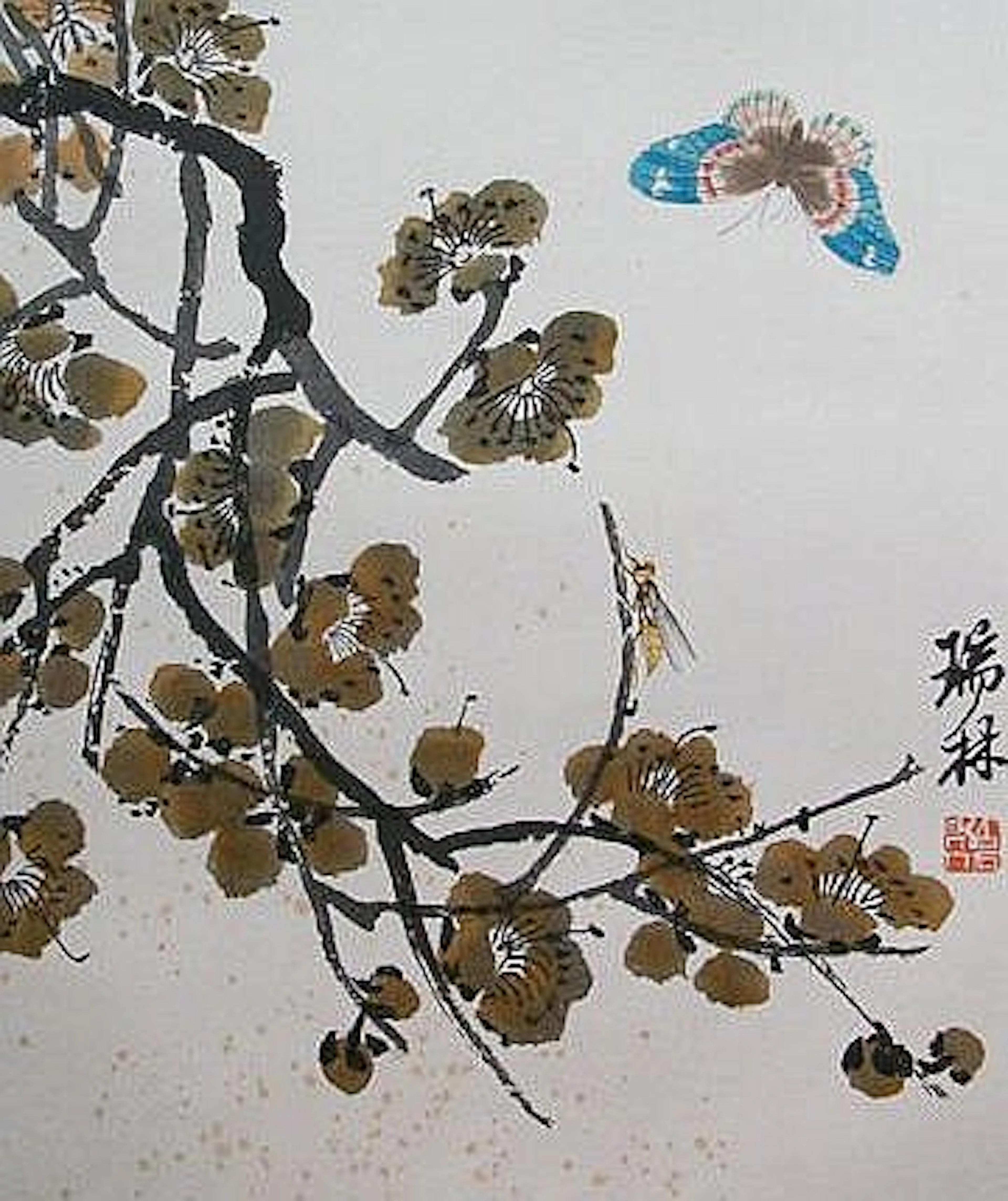 Qi Bashi (1863-1957), Study of a butterfly,
