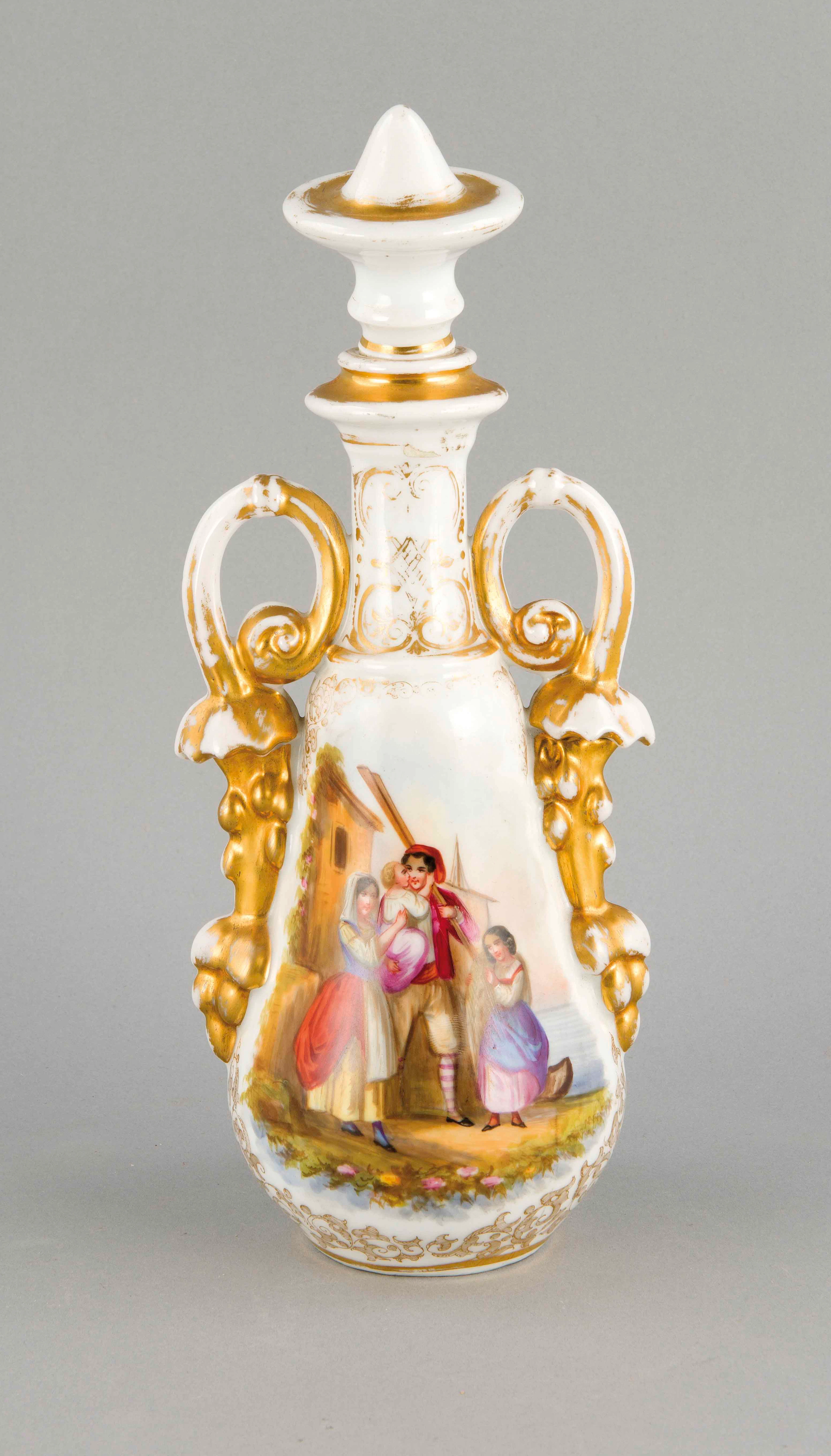 Historismus-Flasche mit Stöpsel, w