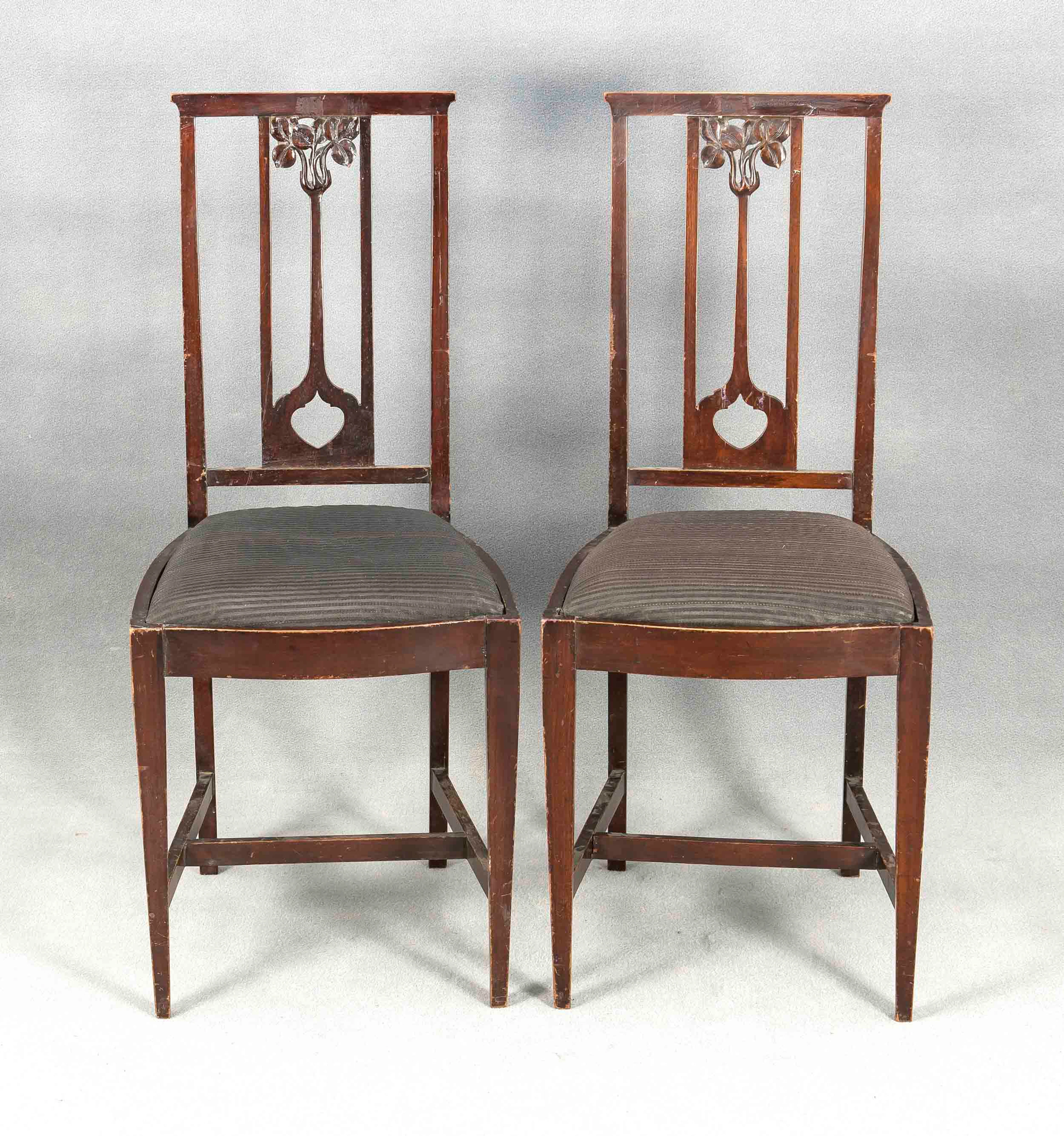 Satz von 4 Jugendstil-Stühlen