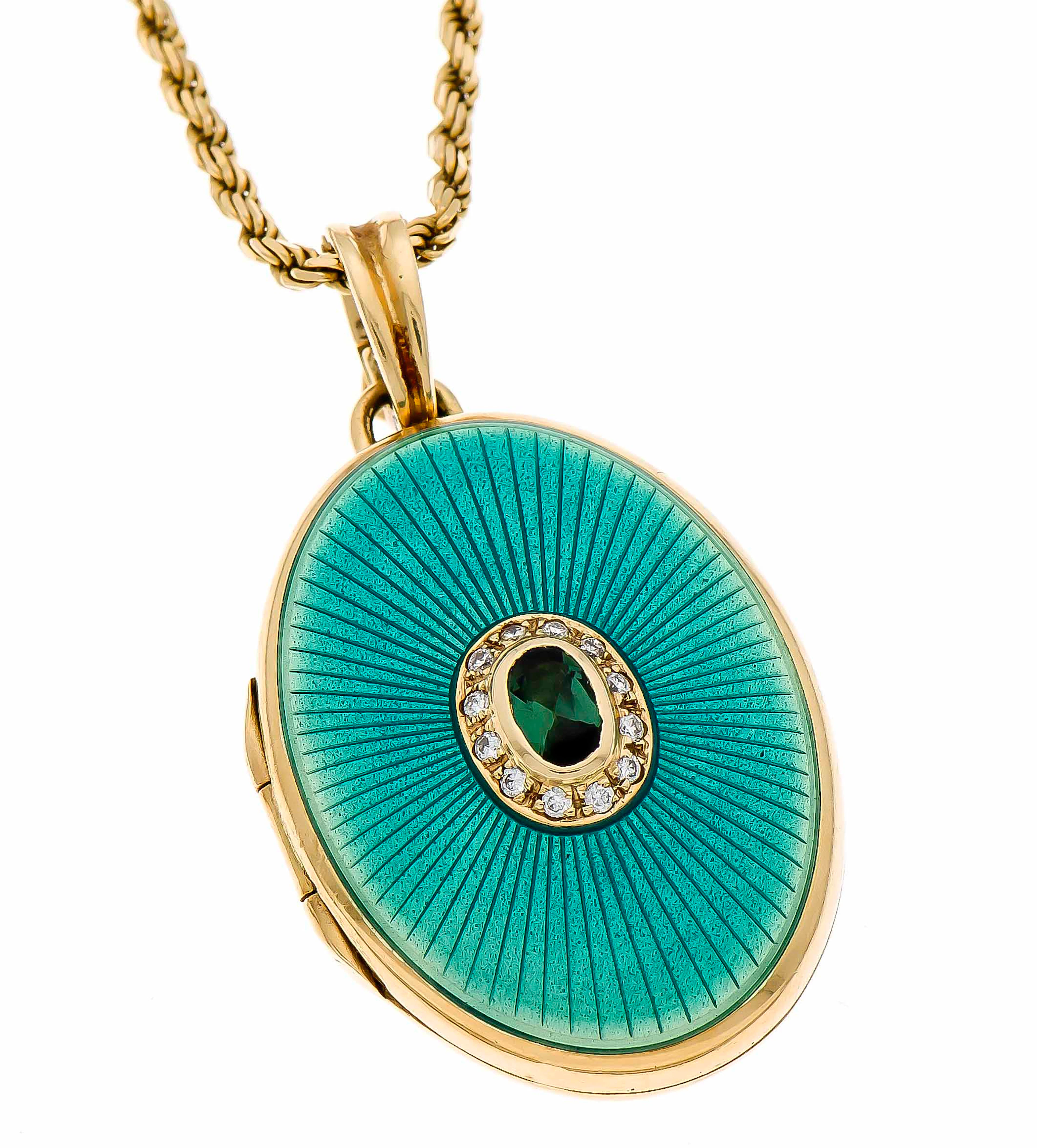 Fabergé Emaille-Medaillon-Clipanhänger