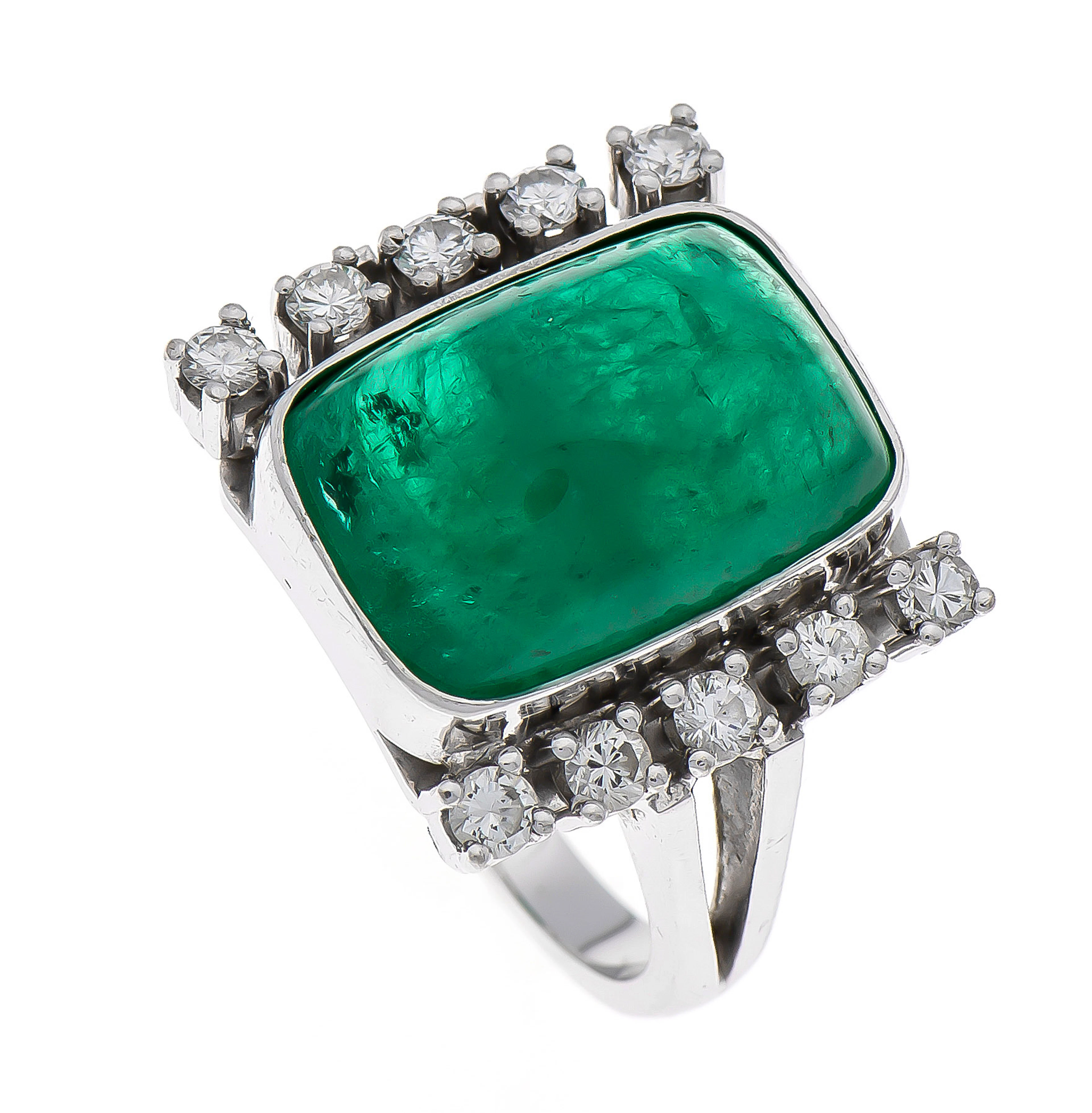 Smaragd-Brillant-Ring