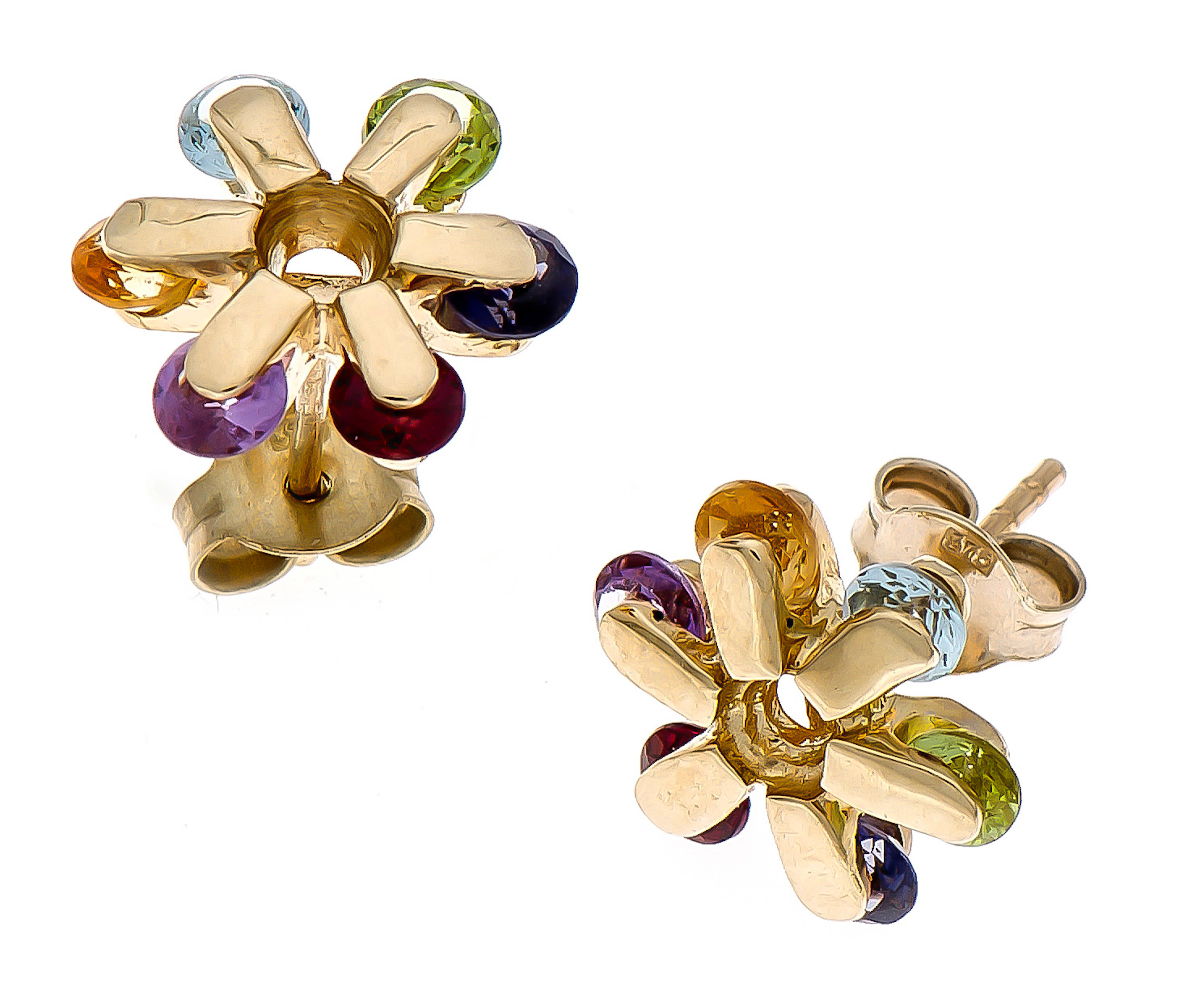Multicolor-Regenbogen-Ohrstecker