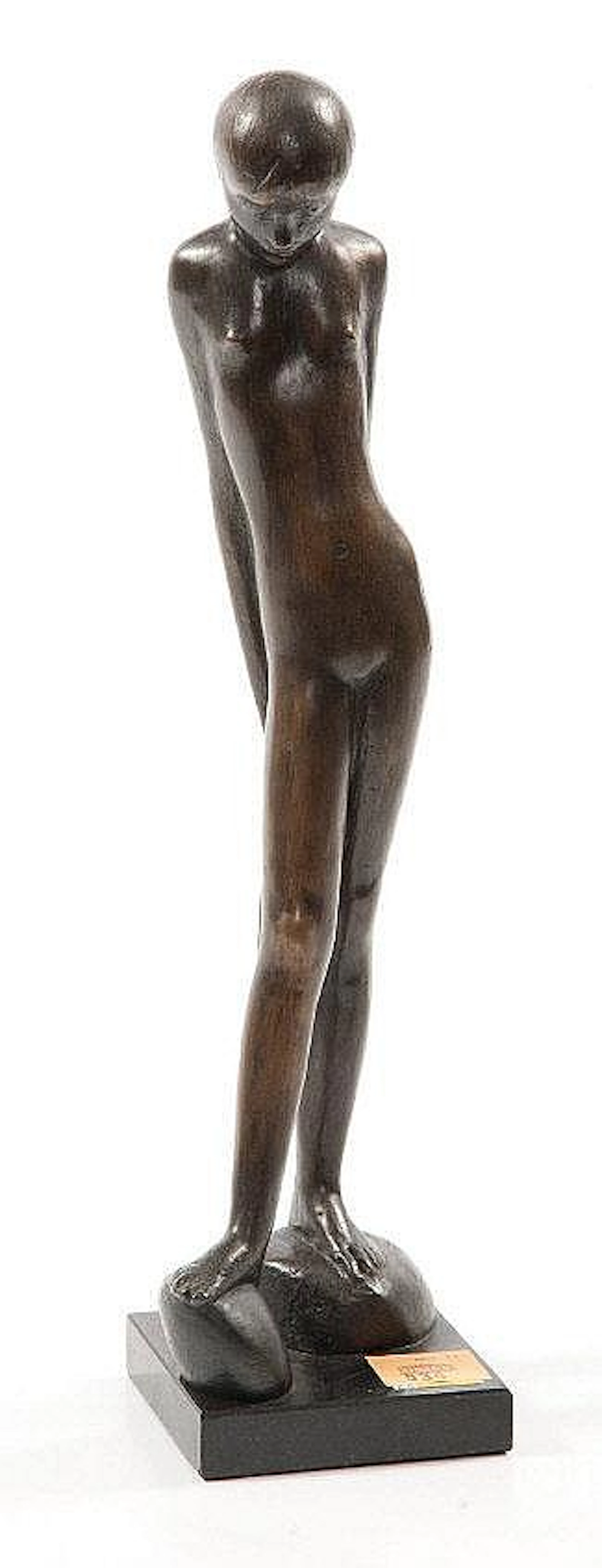 Jiri Krystufek Bronze Study of a Young Girl on