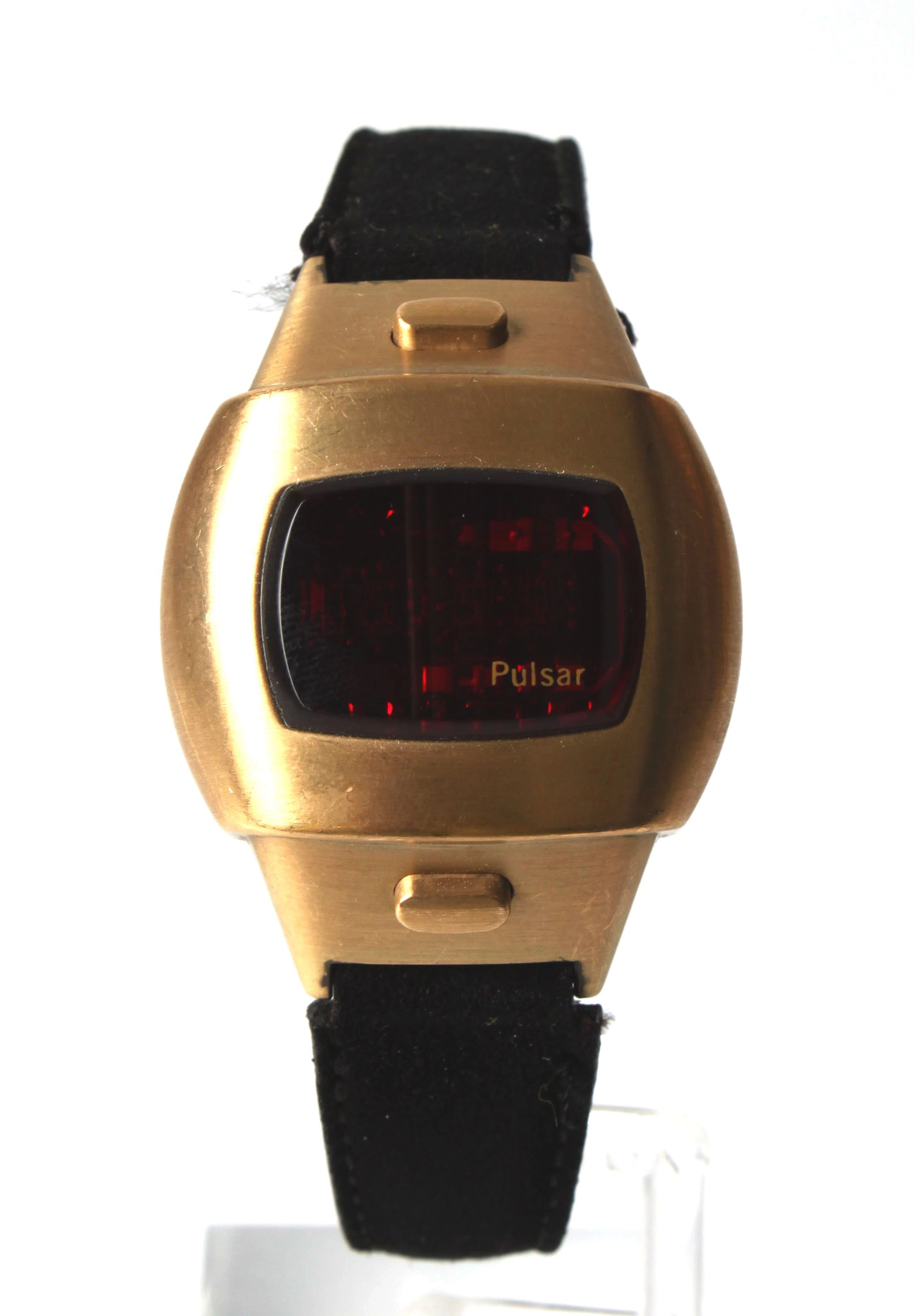 Pulsar@, montre en métal doré, quartz, larg. 30 mm