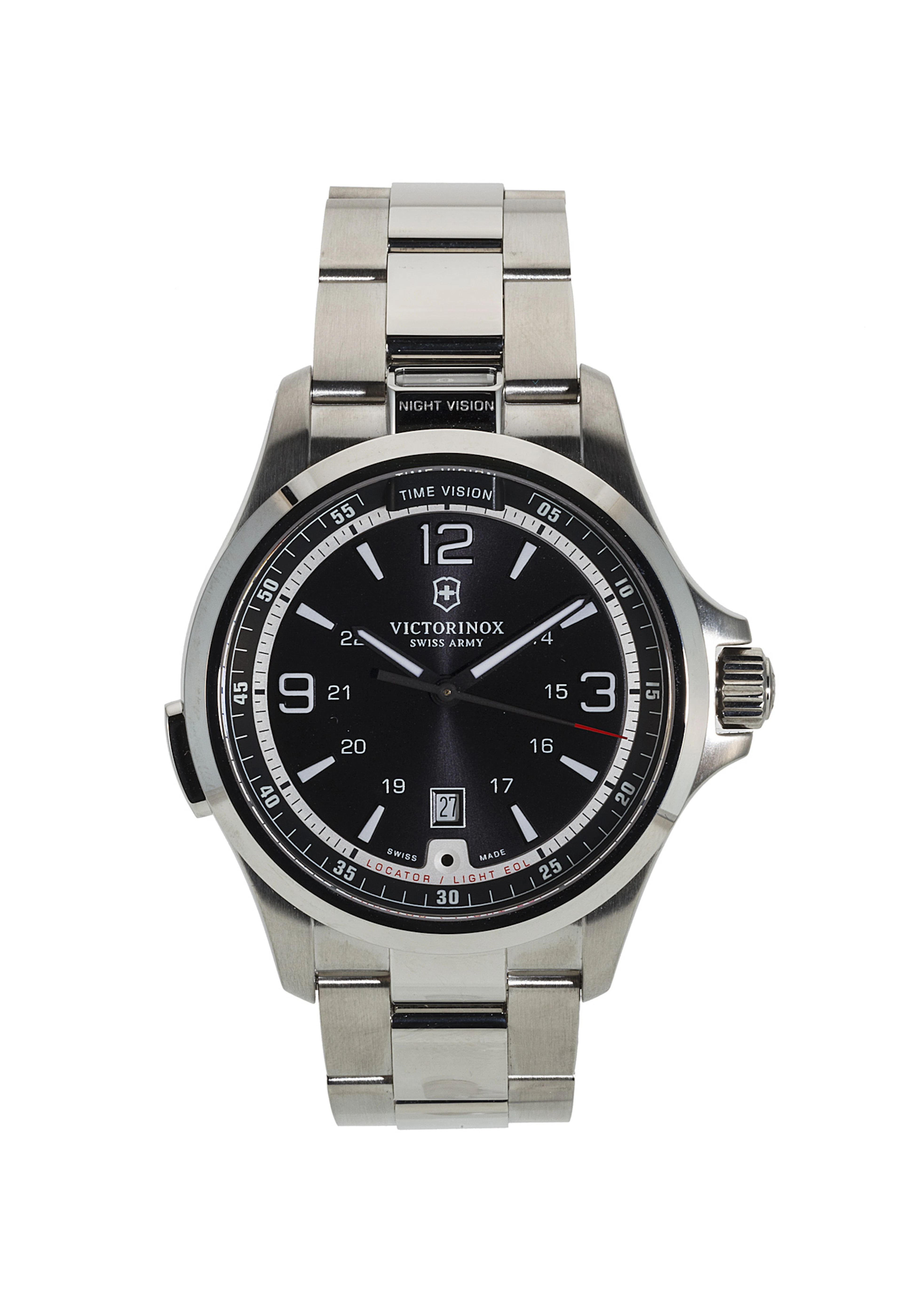 Victorinox@, Night Vision, montre-bracelet en acier, quartz