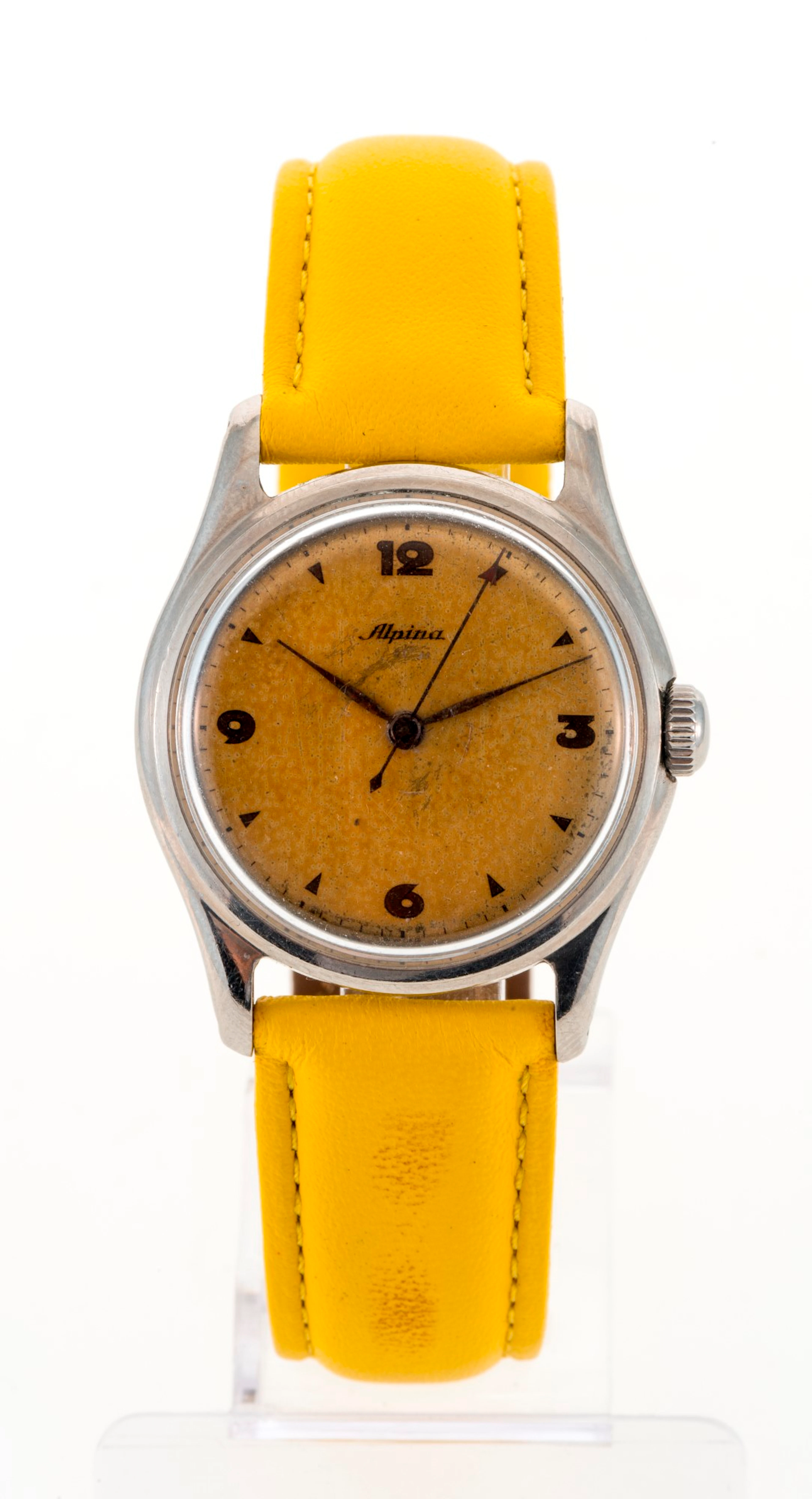 Alpina@, montre ronde en acier mécanique