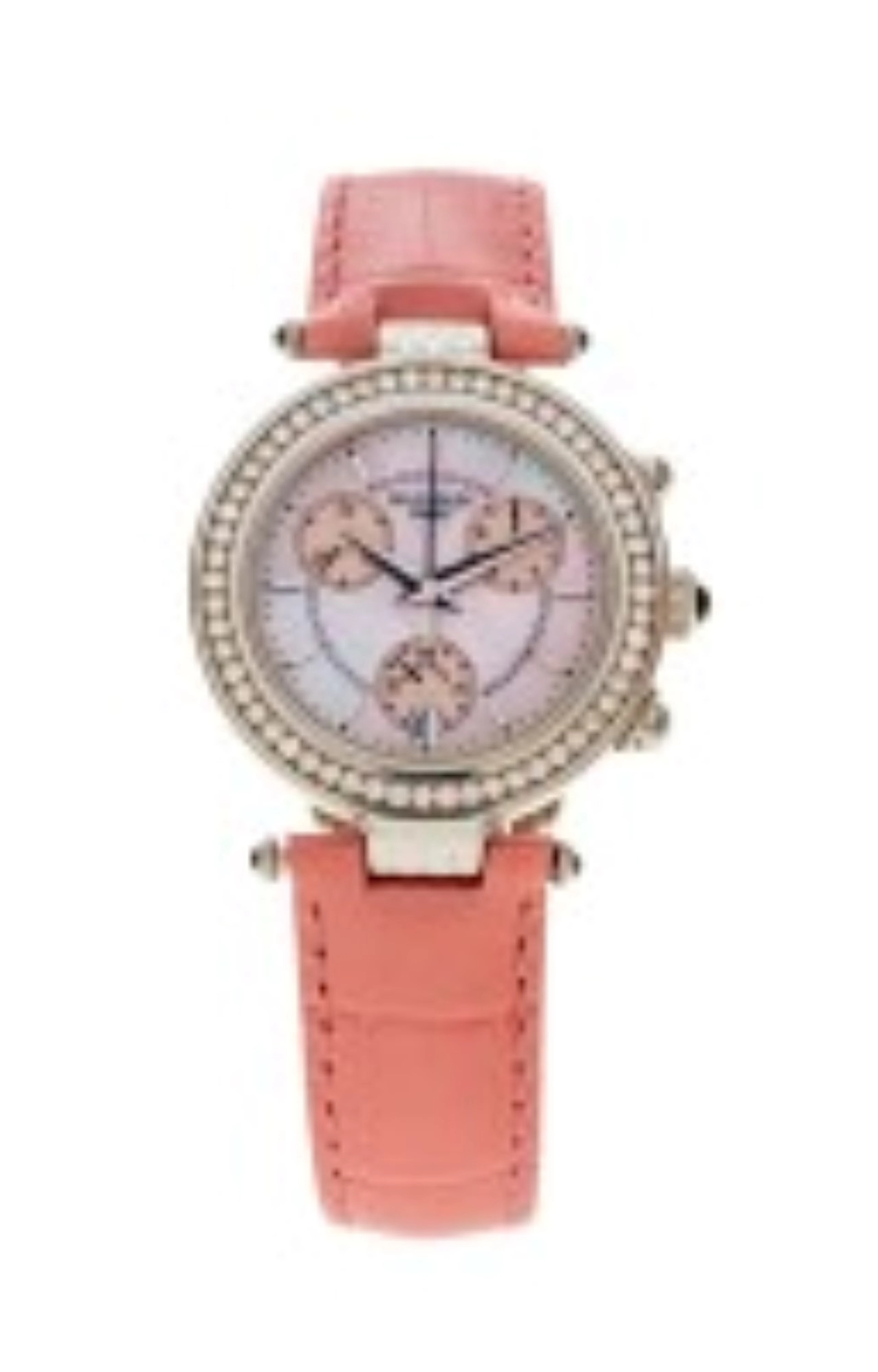 Balmain@, montre chronographe en acier serti de diamants+boîte