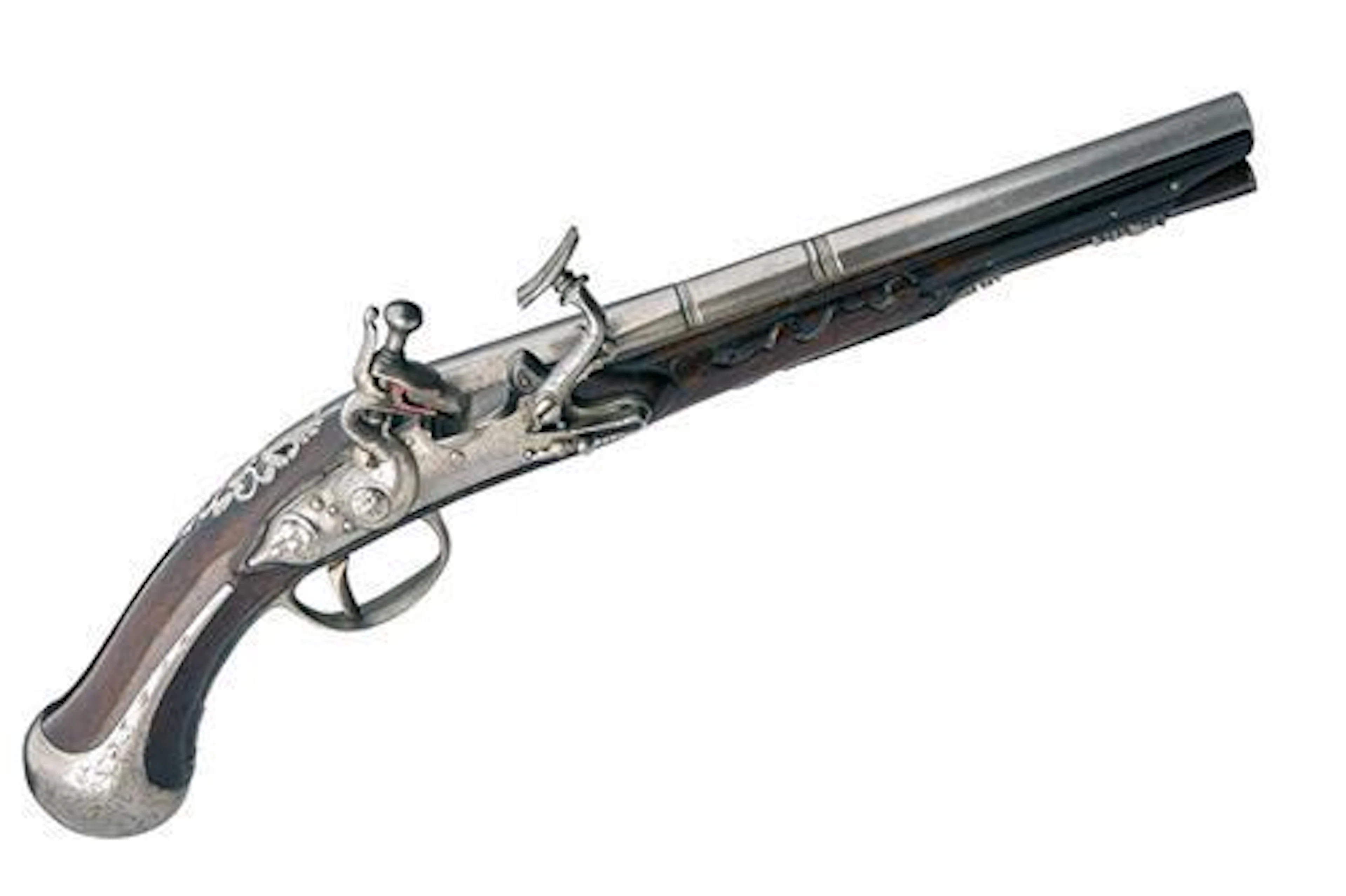 A RARE 40-BORE SNAPHAUNCE BELT-PISTOL, UNSIGNED, no visible