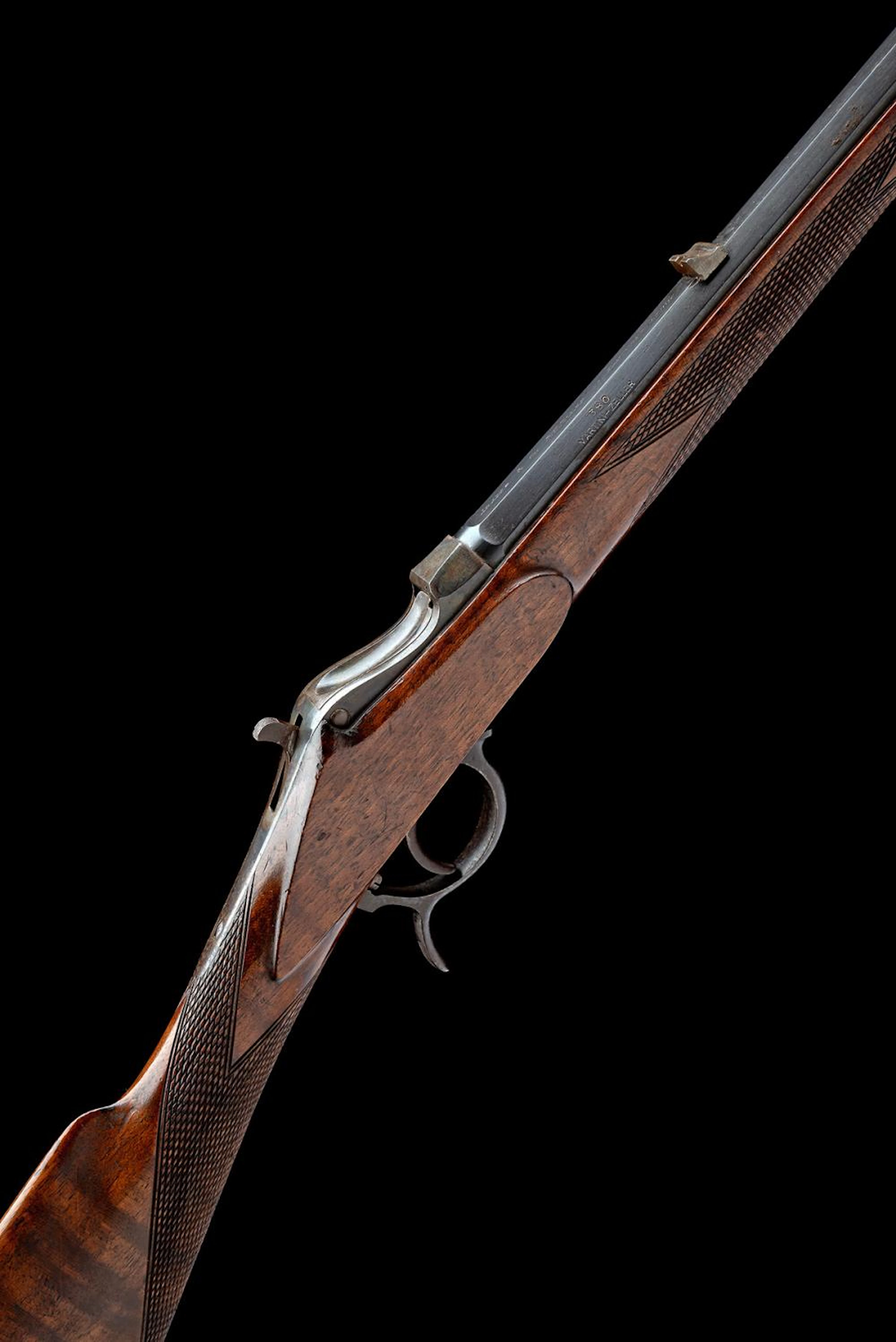 A .360 No.5 (.380 LONG RIFLE) SINGLE-SHOT ROOK & RABBIT RIFLE SIGNED ADAMS & CO.