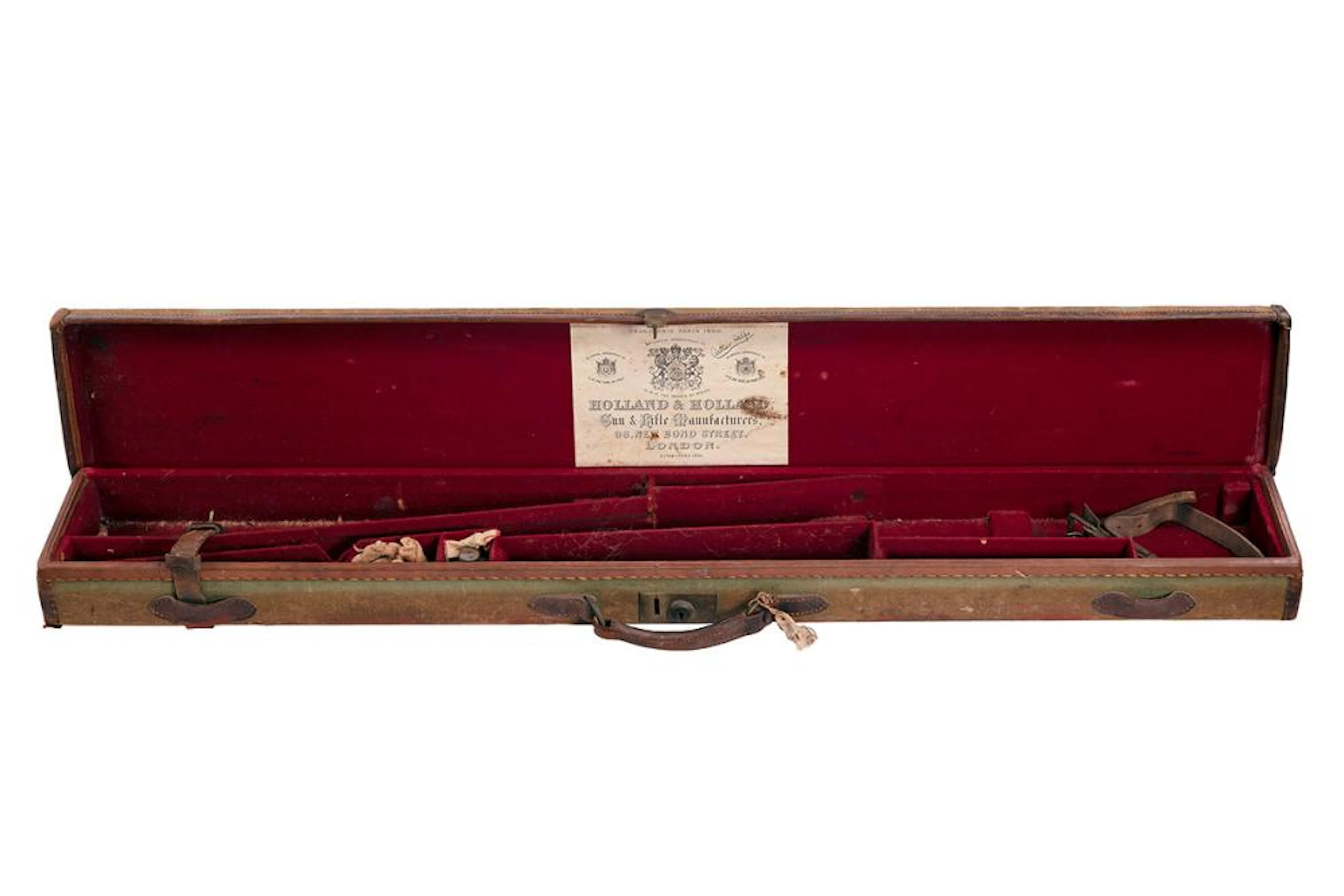 HOLLAND & HOLLAND A FULL-LENGTH CANVAS AND LEATHER RIFLE CASE,