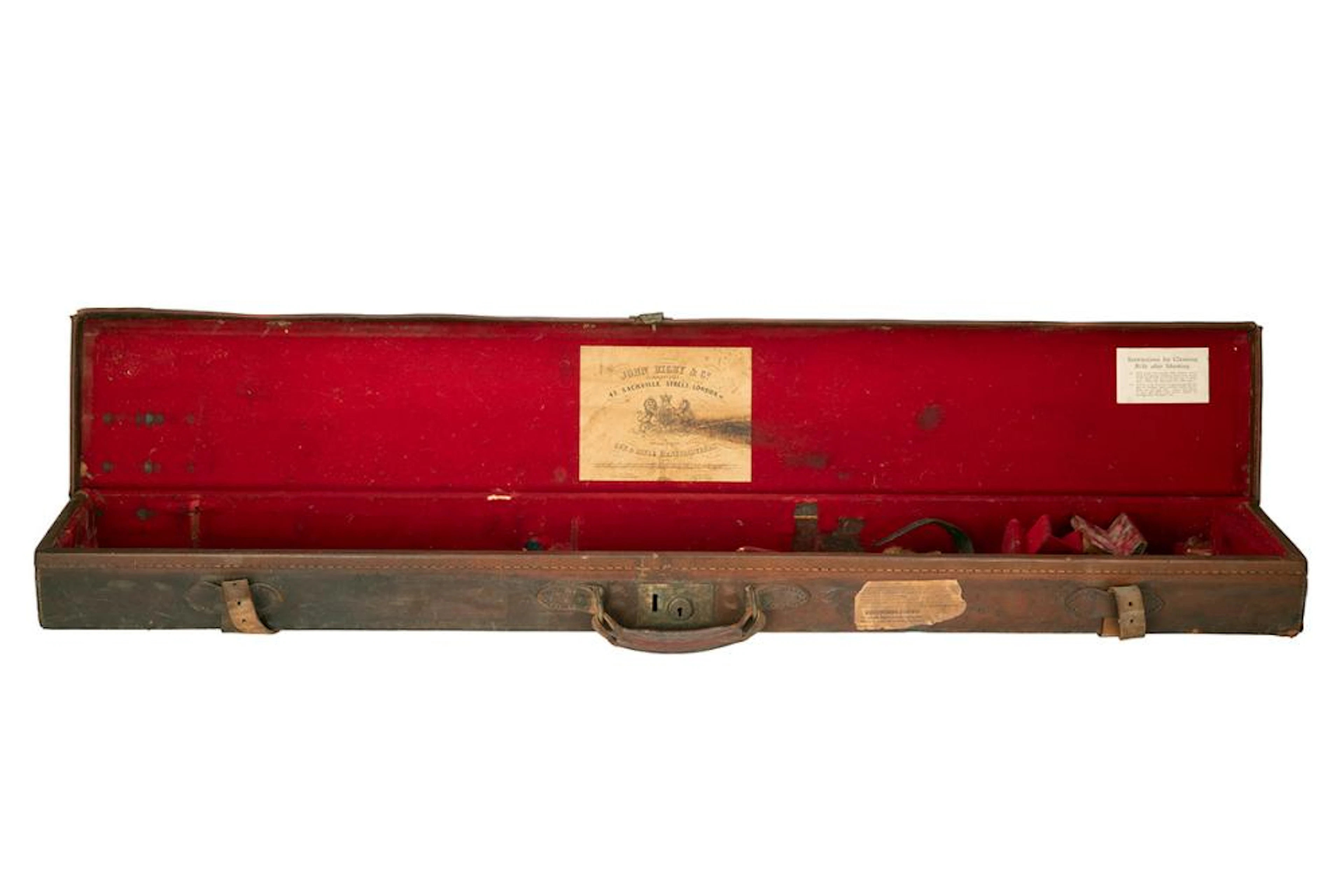 JOHN RIGBY & CO. A LEATHER FULL-LENGTH RIFLE CASE,