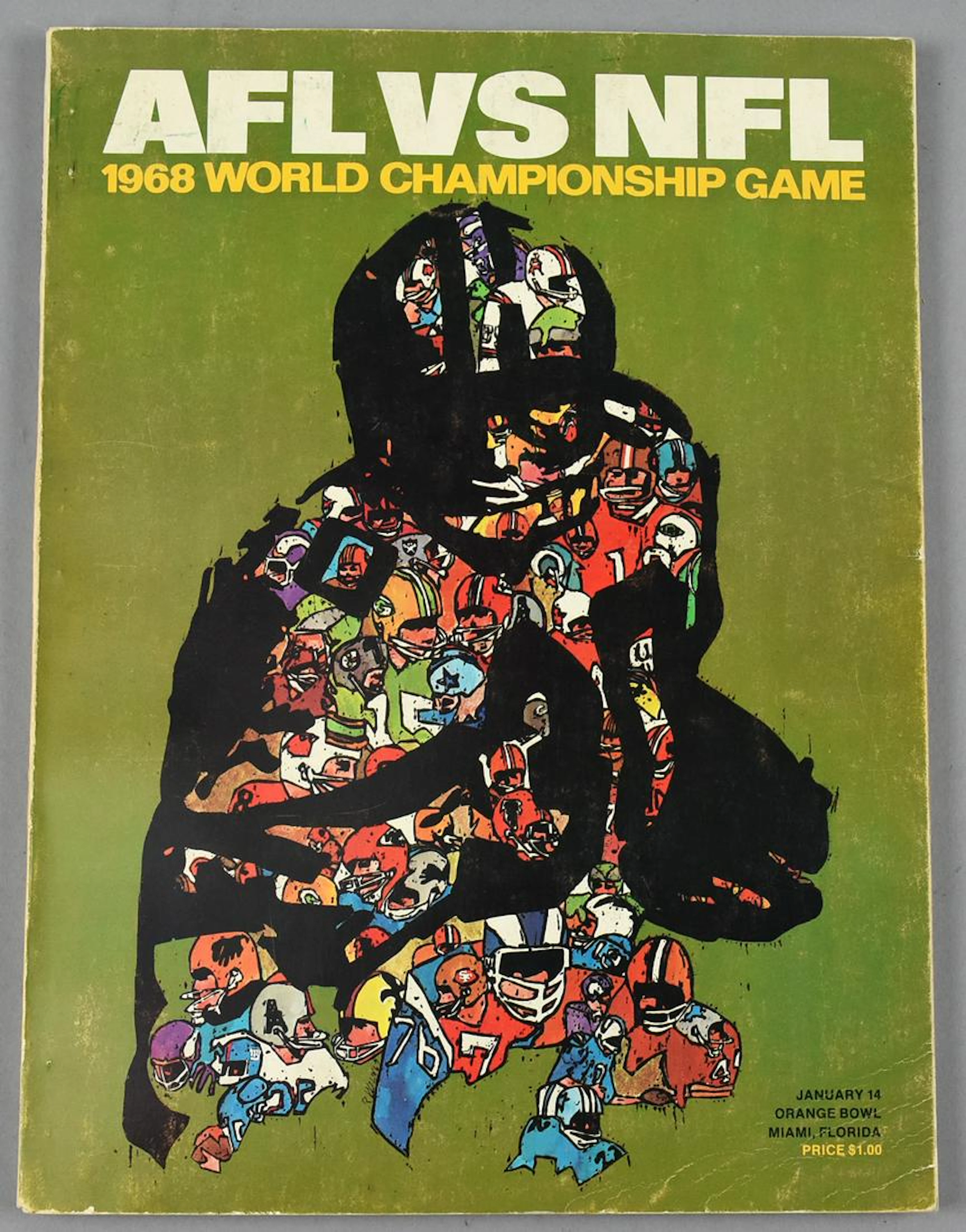 1968 AFL vs NFL Championship Program, Packers/Raiders
