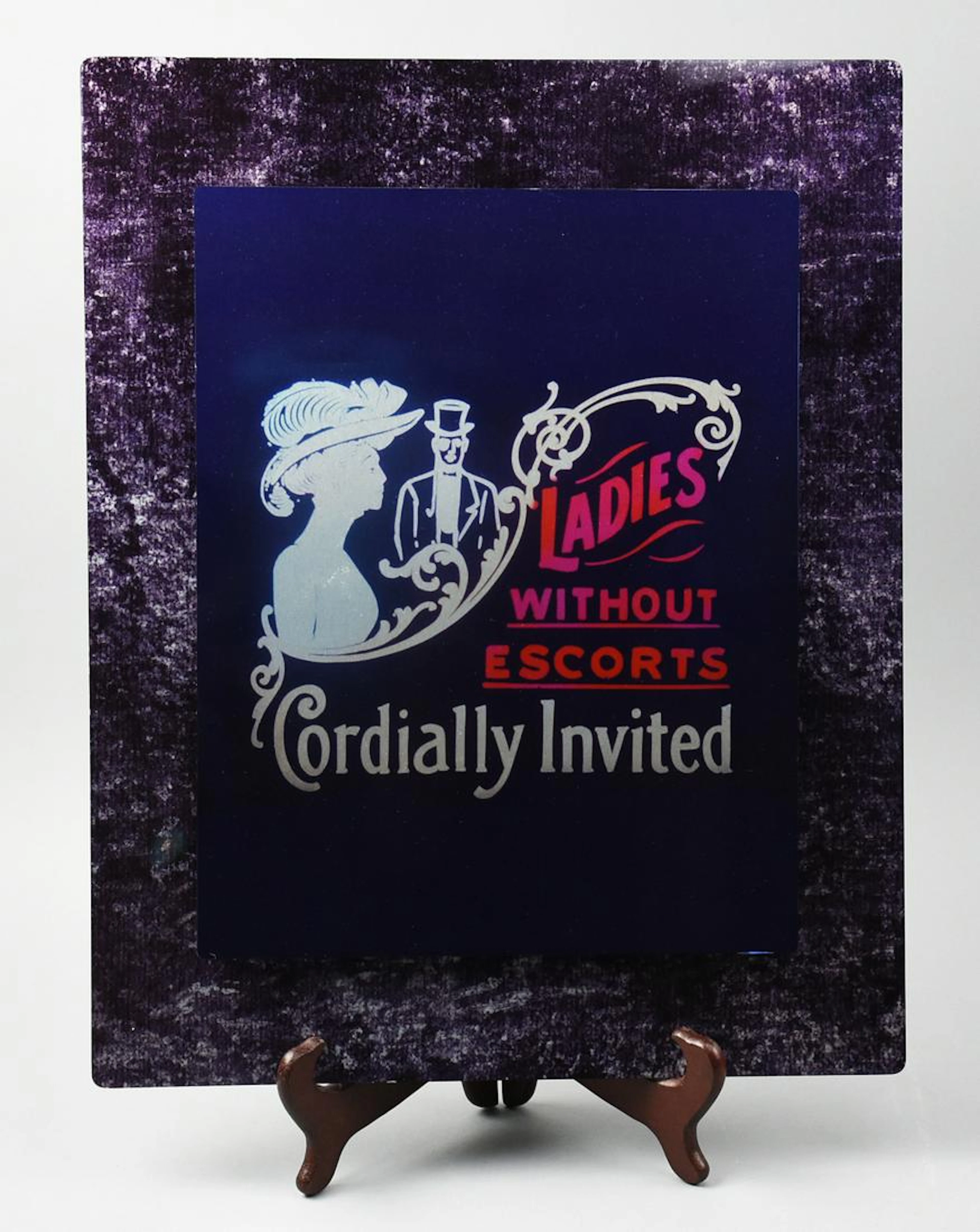Tin Silent Film Quote Lantern Slide