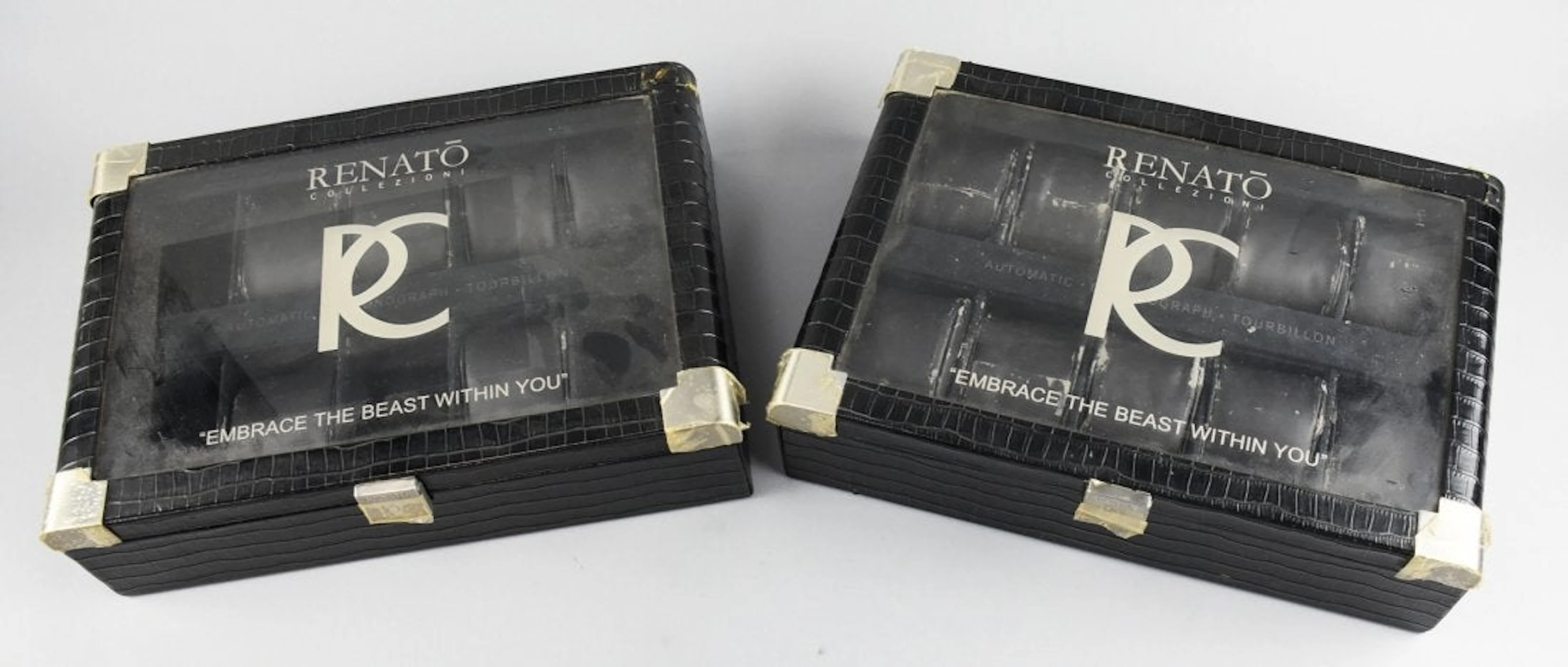 2 Black Locking Renato Watch Cases