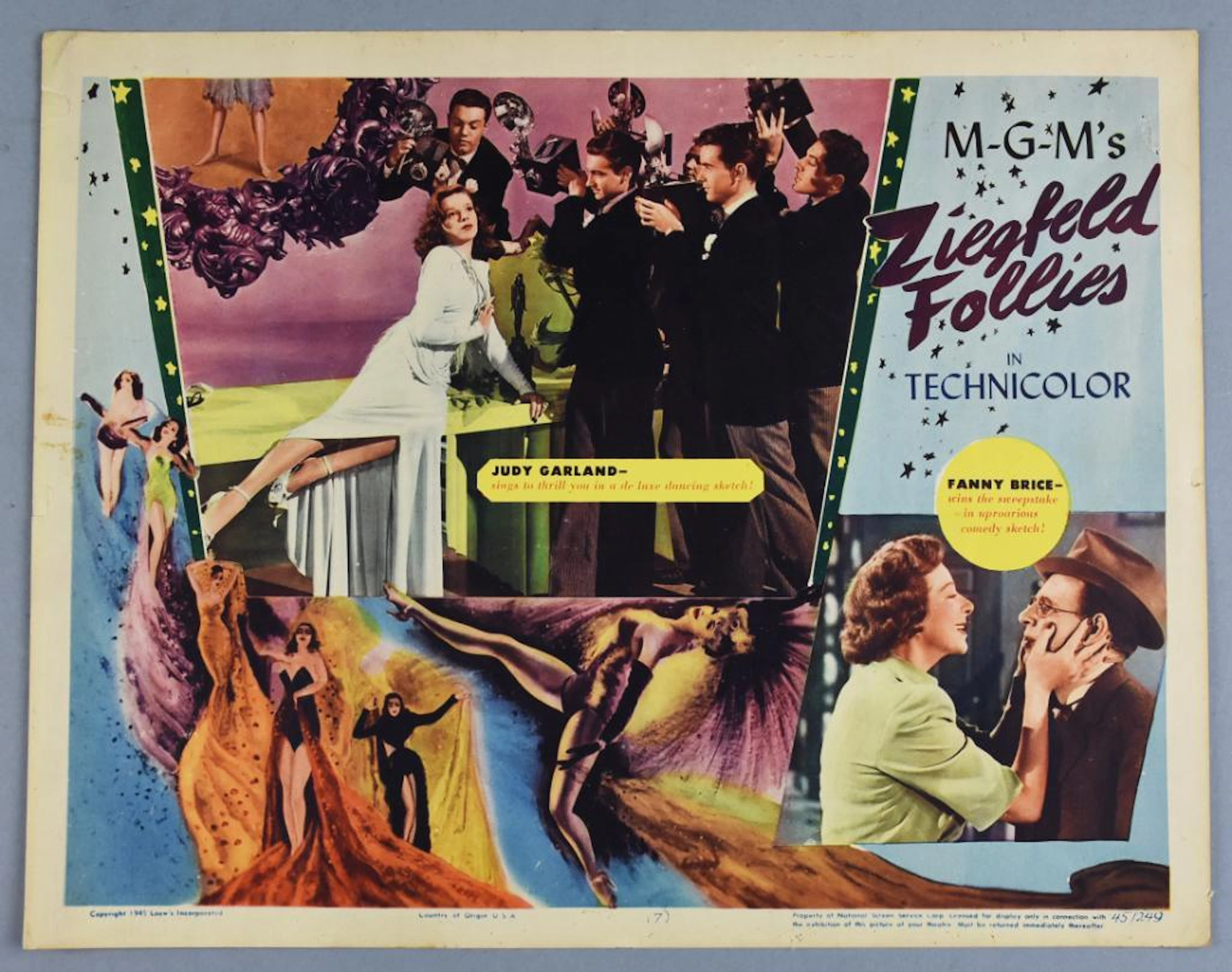 1945 Ziegfeld Follies #7 Lobby Card, Garland, Brice