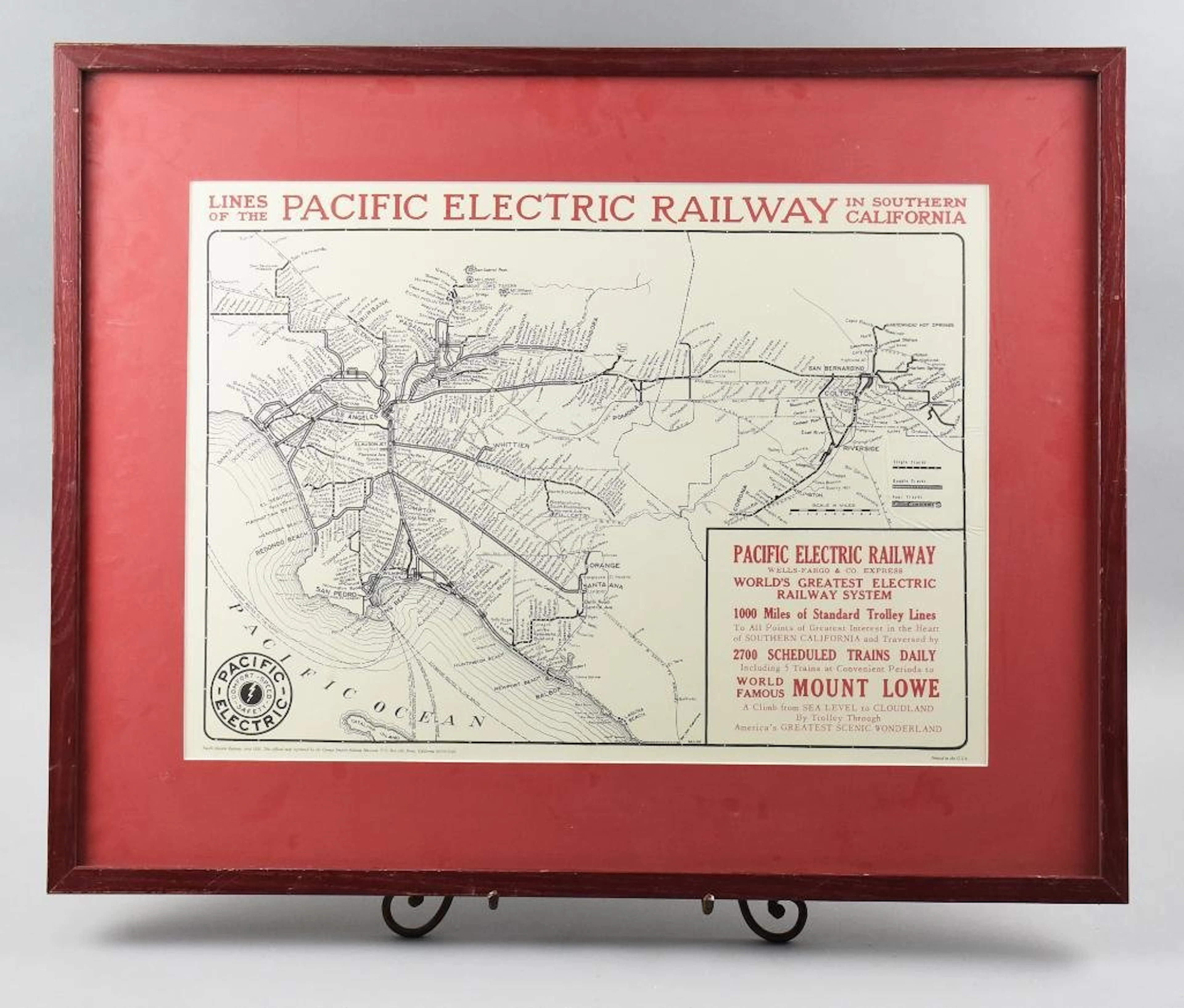 Pacific Electric Railways Transit System Map