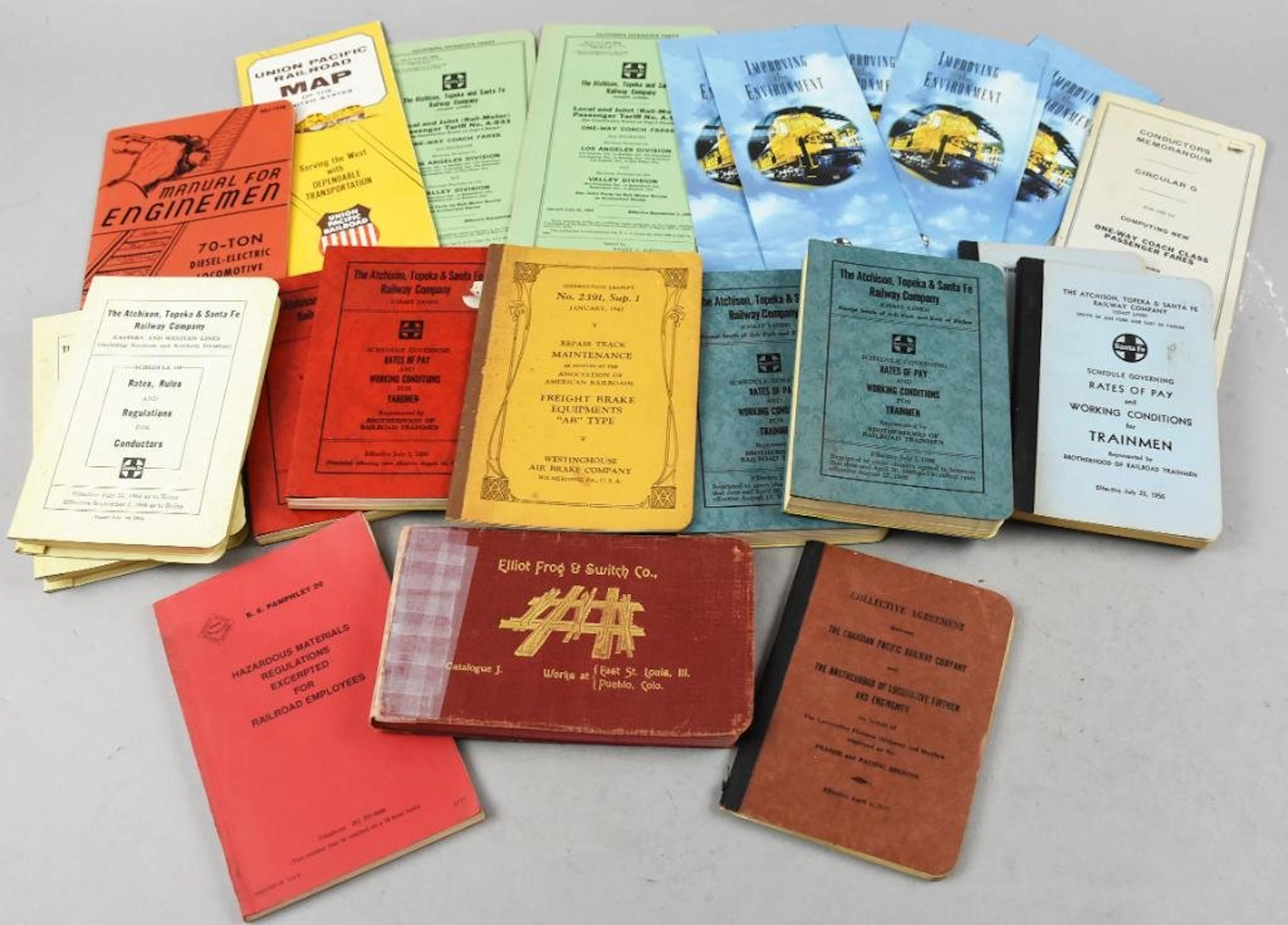 Large Lot Vintage Railroad Regulation Books & More