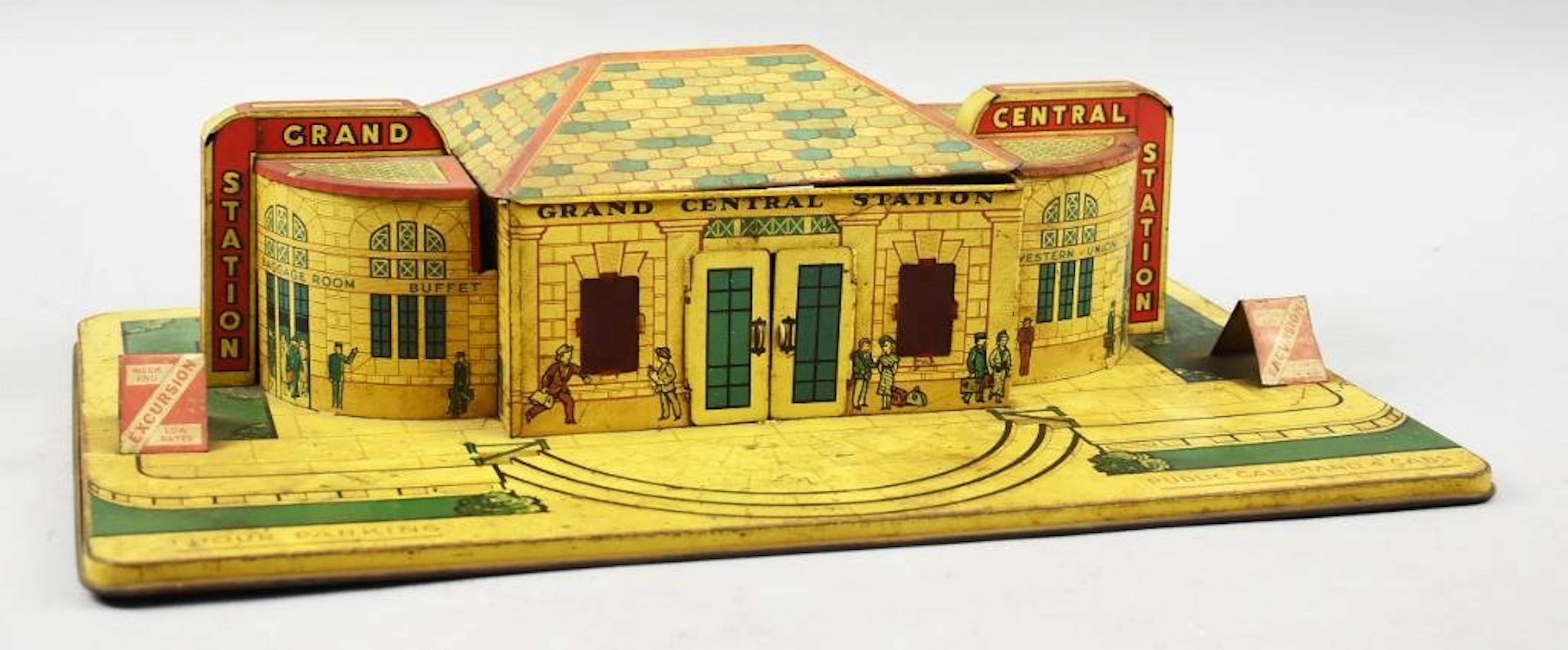 c1935 Mar Toys/Marx Tin Lighted Grand Central Statio