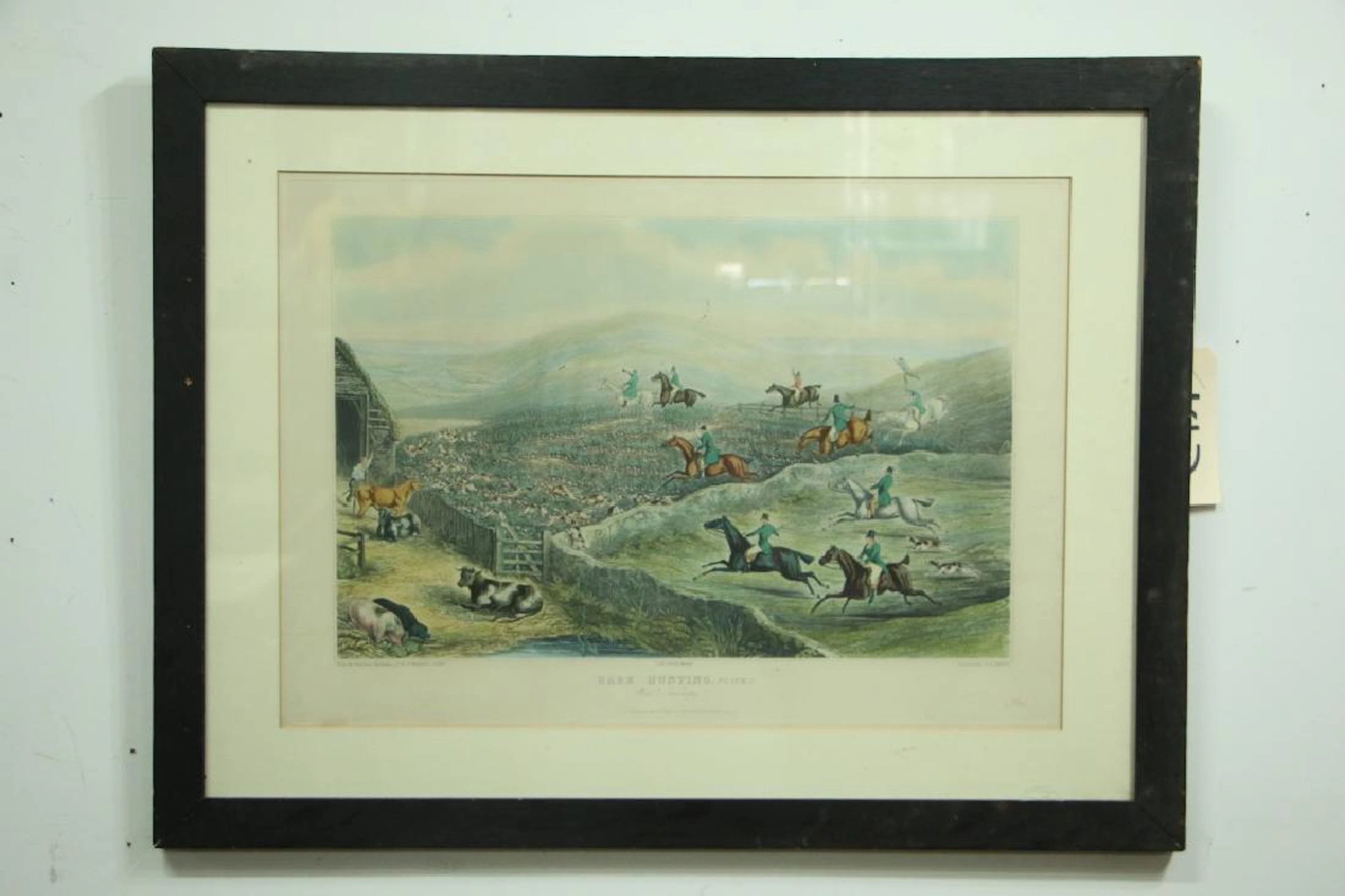 Antique English Hunt Print by R.G. Reeve.