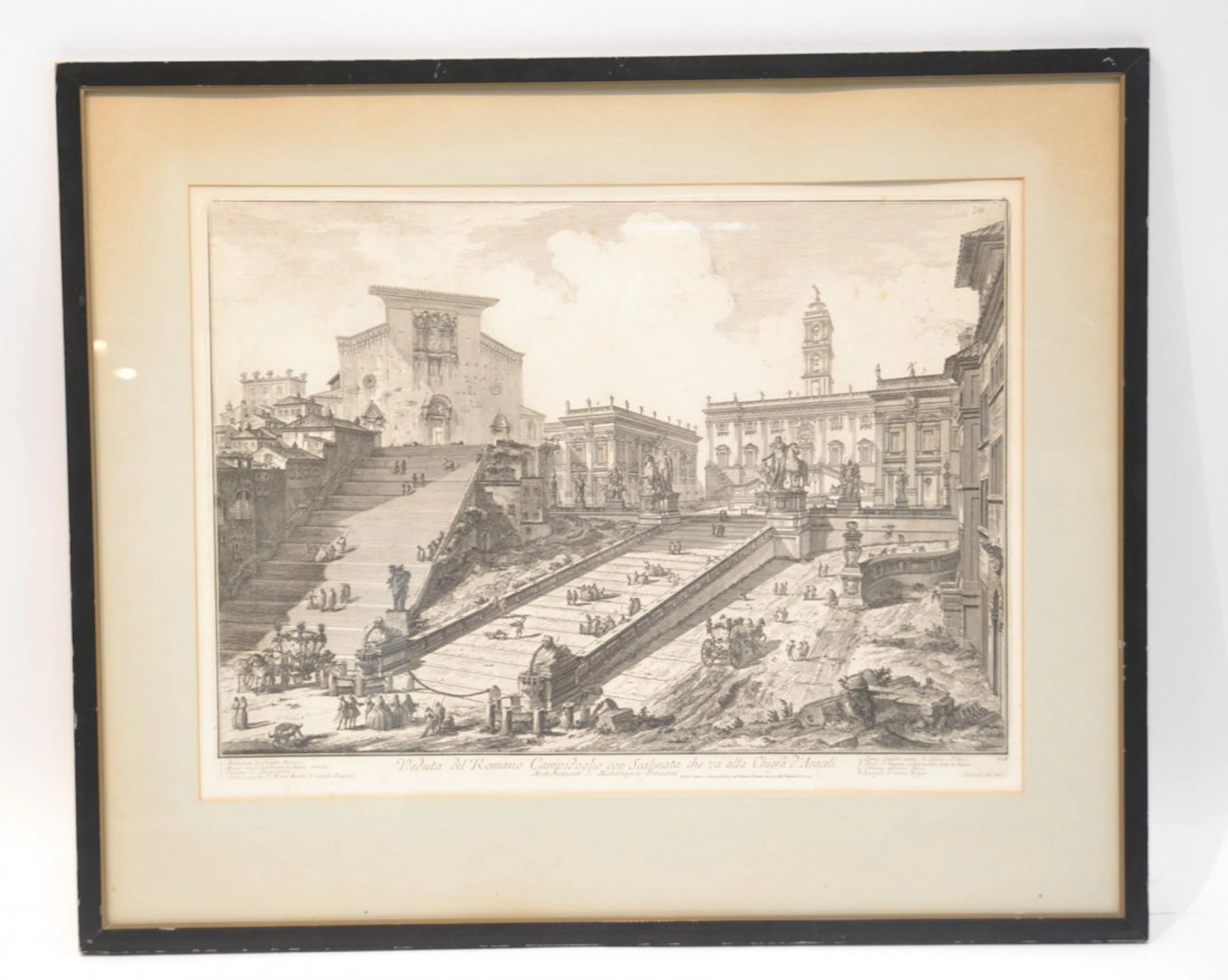 Italian black & white architectural print