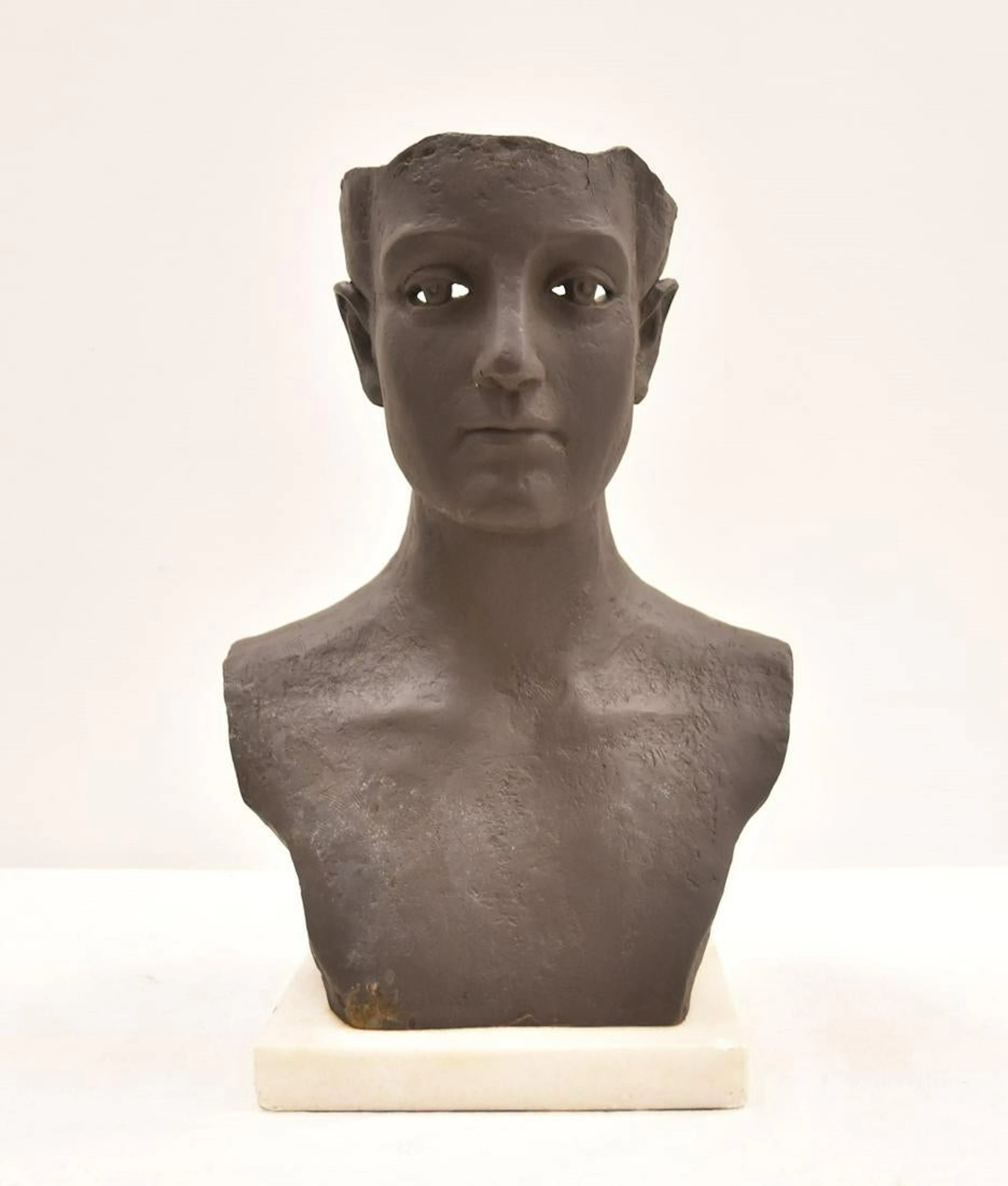 CAST IRON HEAD SCULPTURE
