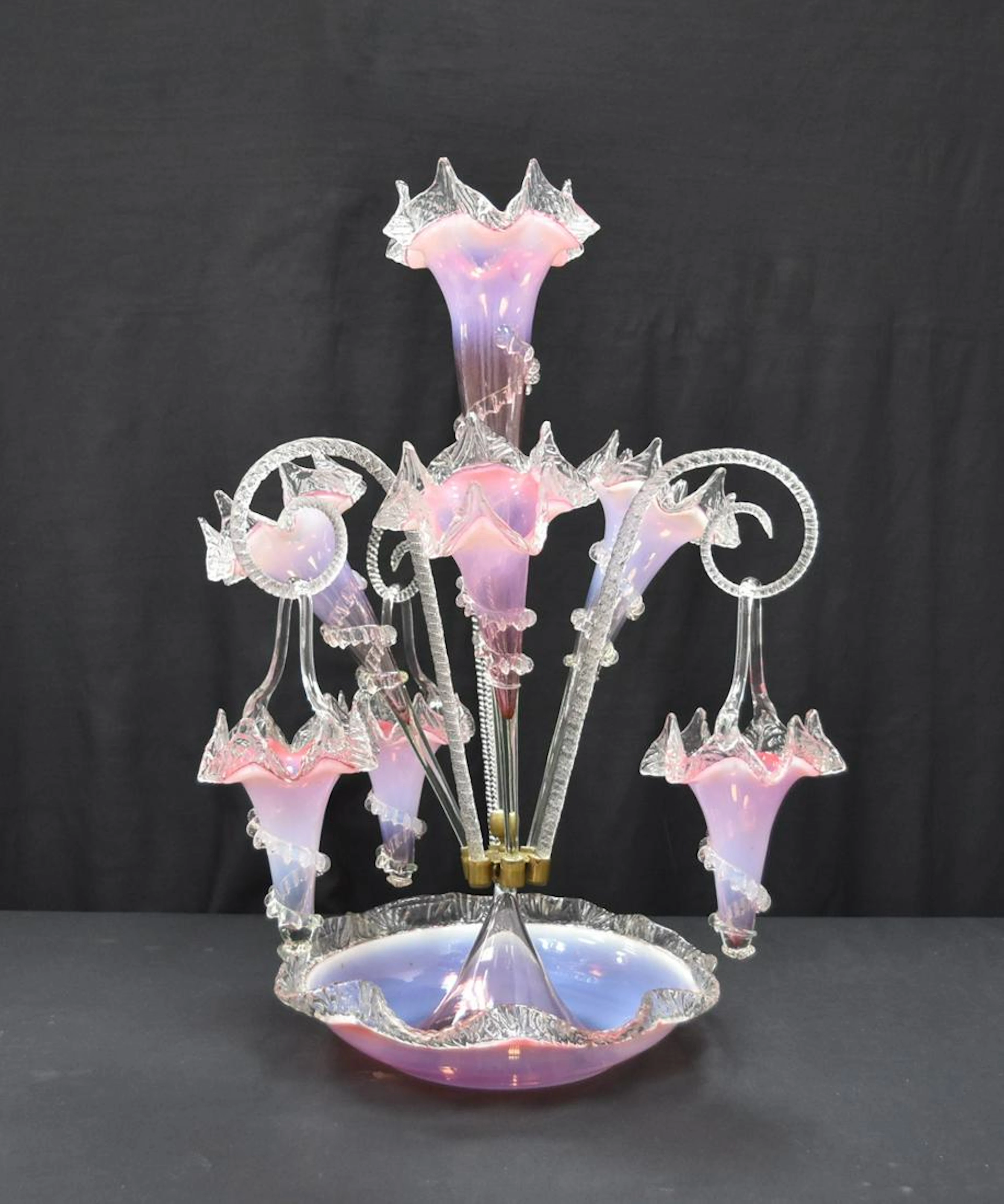 VICTORIAN CRANBERRY GLASS EPERGNE