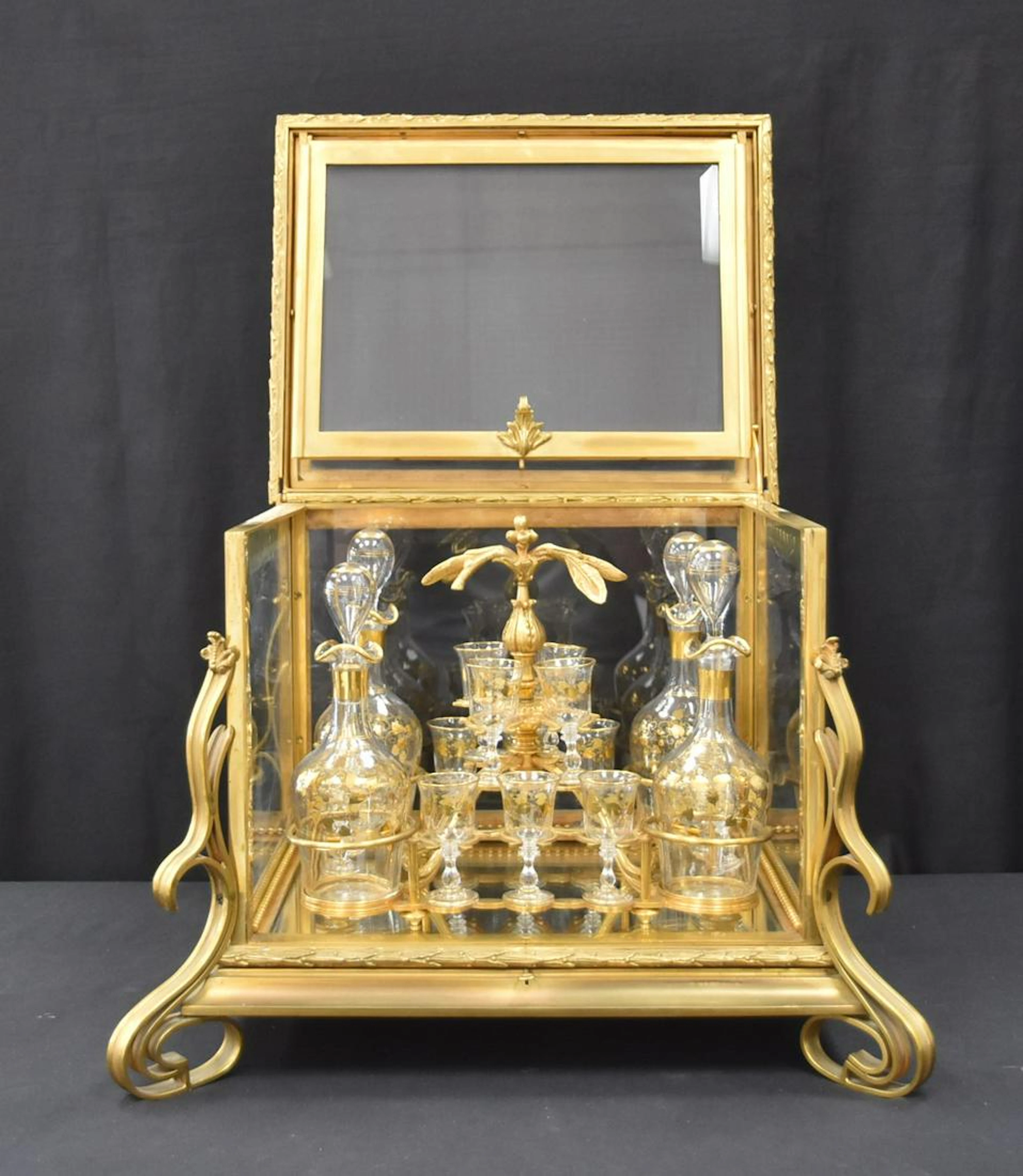 ART NOUVEAU FRENCH BRONZE TANTALUS SET