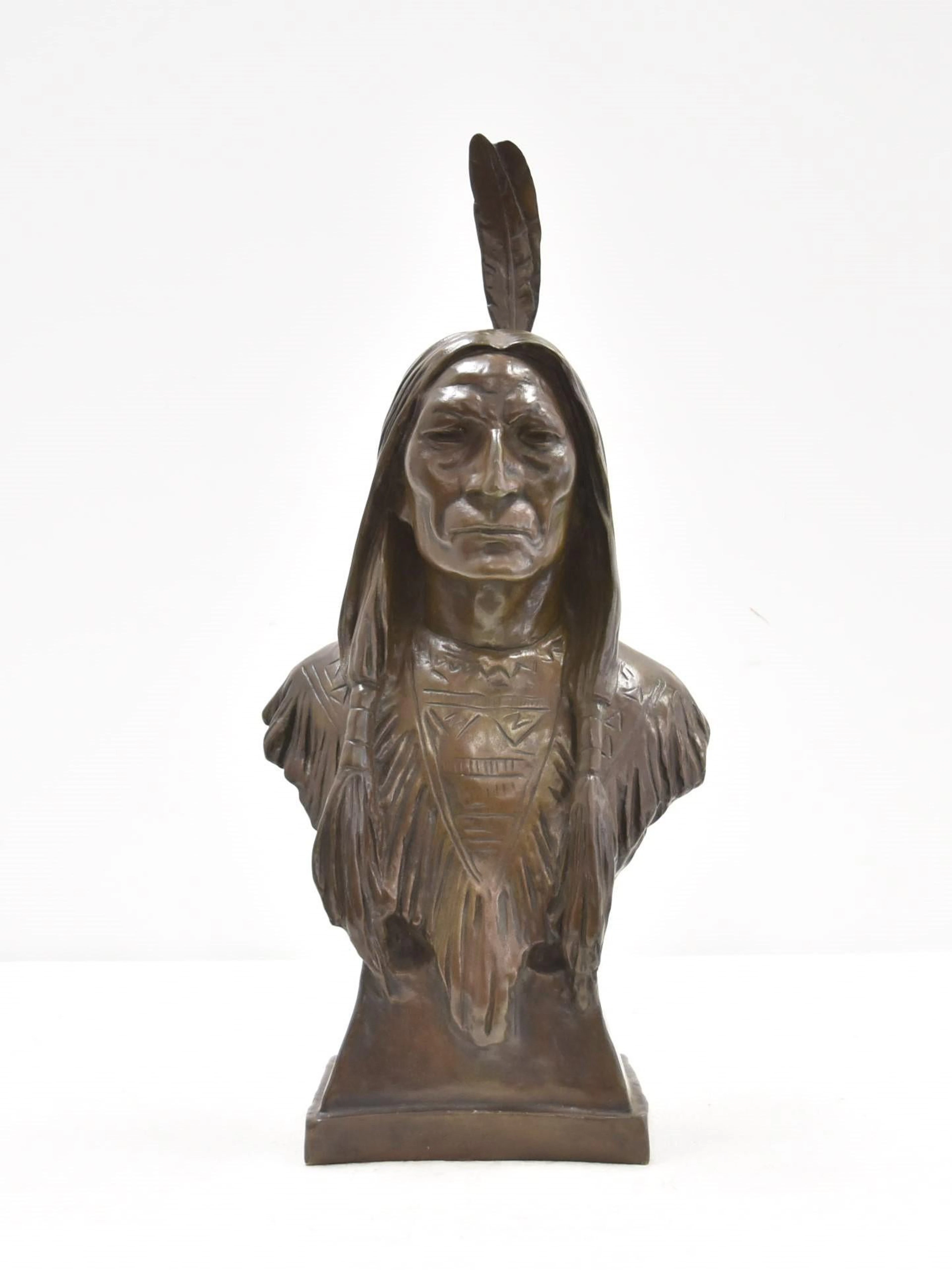MAX BACHMANN (AMERICAN, 1862-1921) BRONZE BUST
