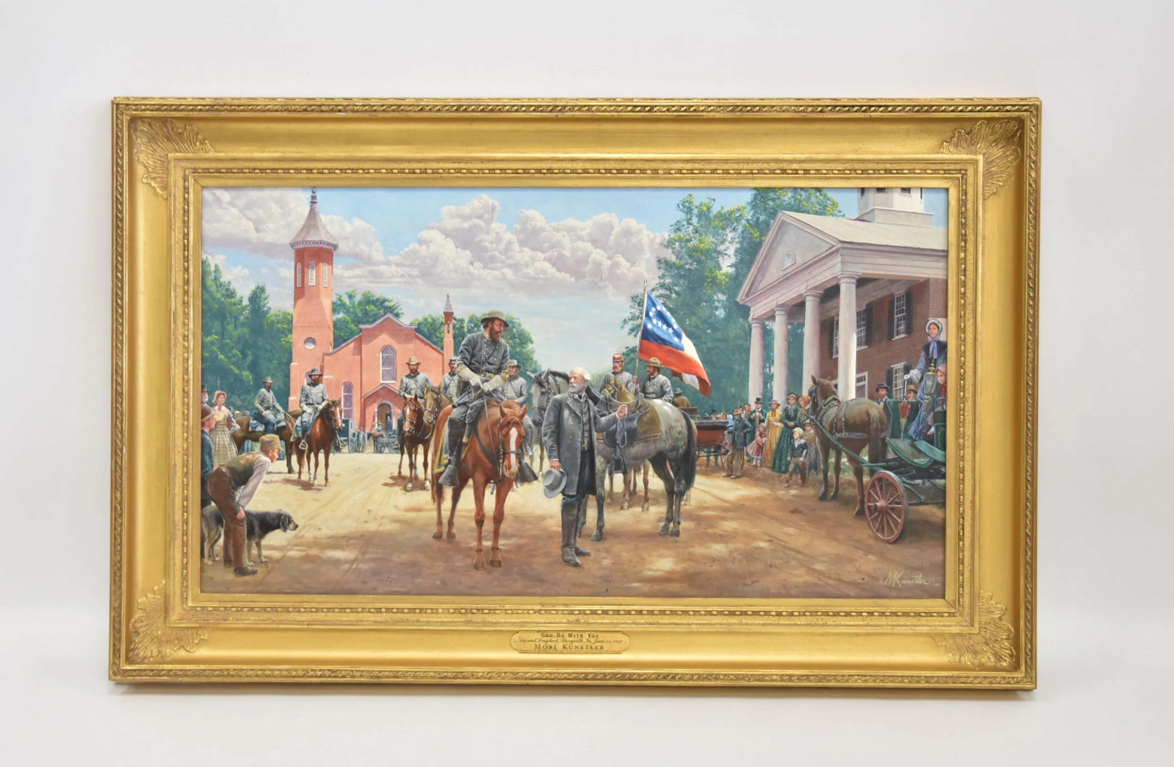 MORT KUNSTLER (AMERICAN,b. 1931) OIL ON CANVAS
