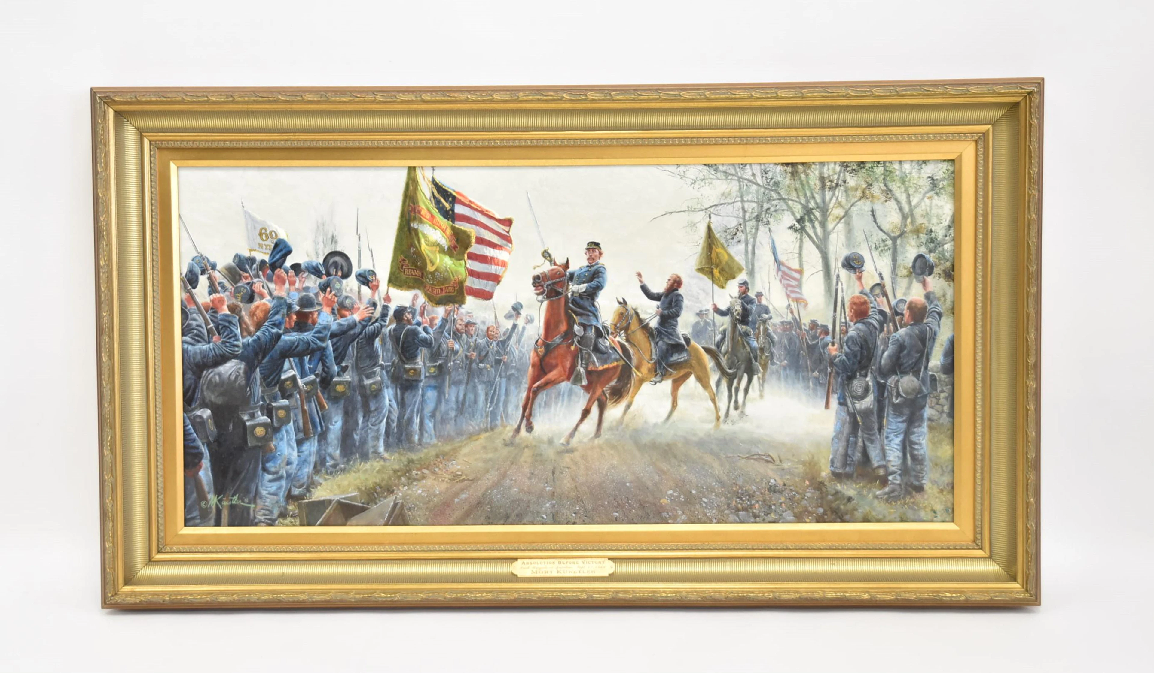MORT KUNSTLER (AMERICAN,b. 1931) OIL ON CANVAS