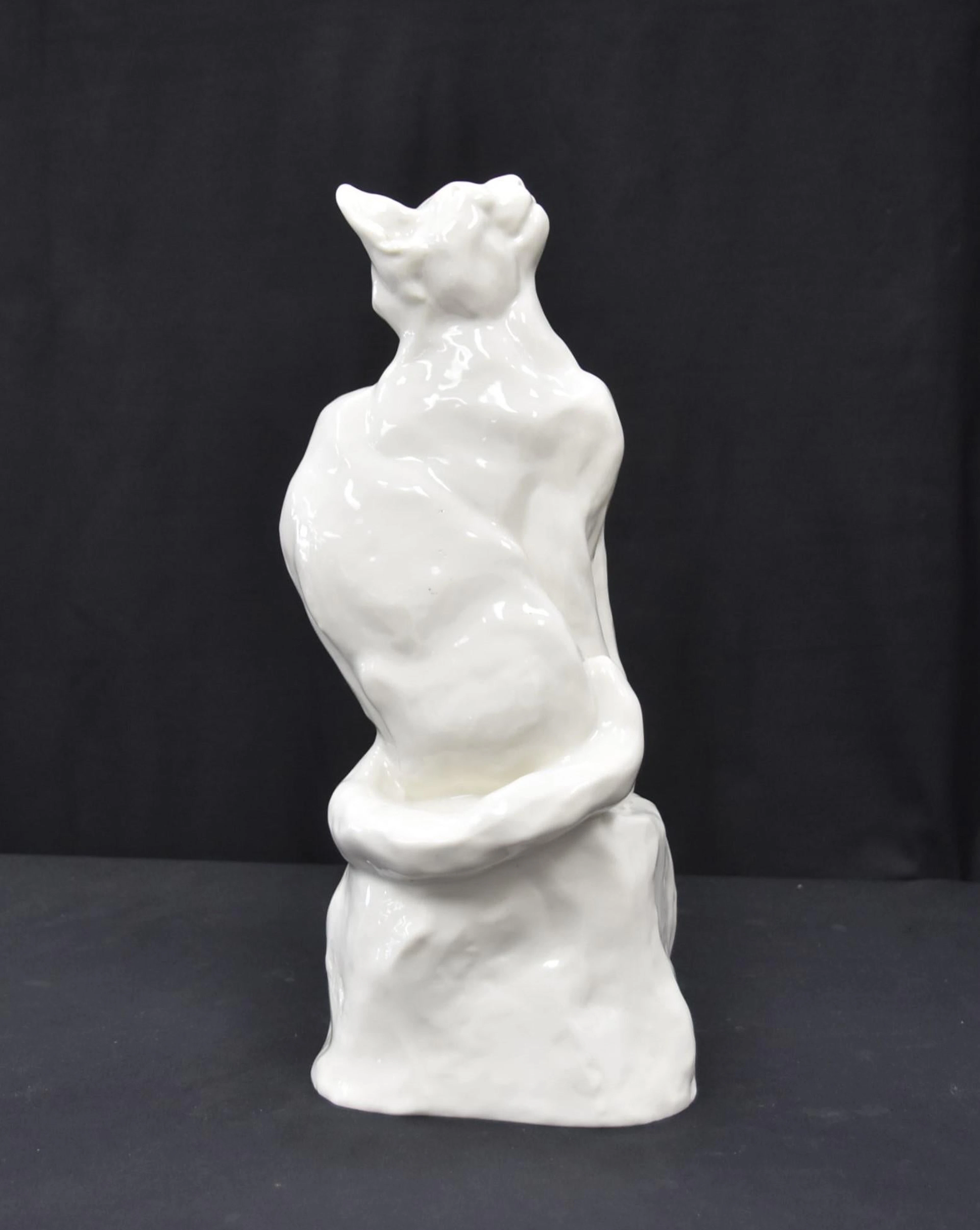 GERMAN SCHAWRZBURGER PORCELAIN CAT FIGURE