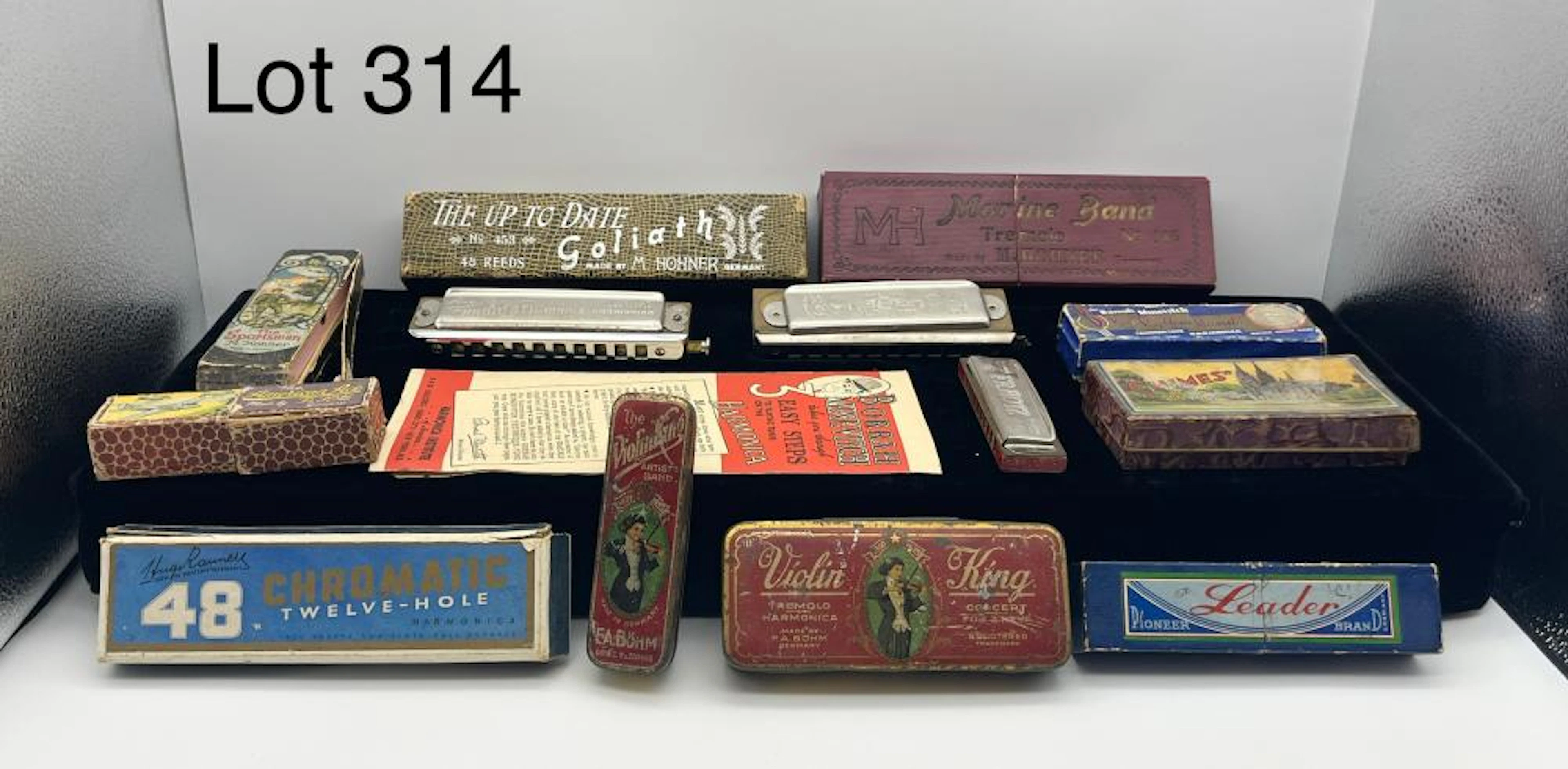 Mixed Collection of Vintage and Antique Harmonicas