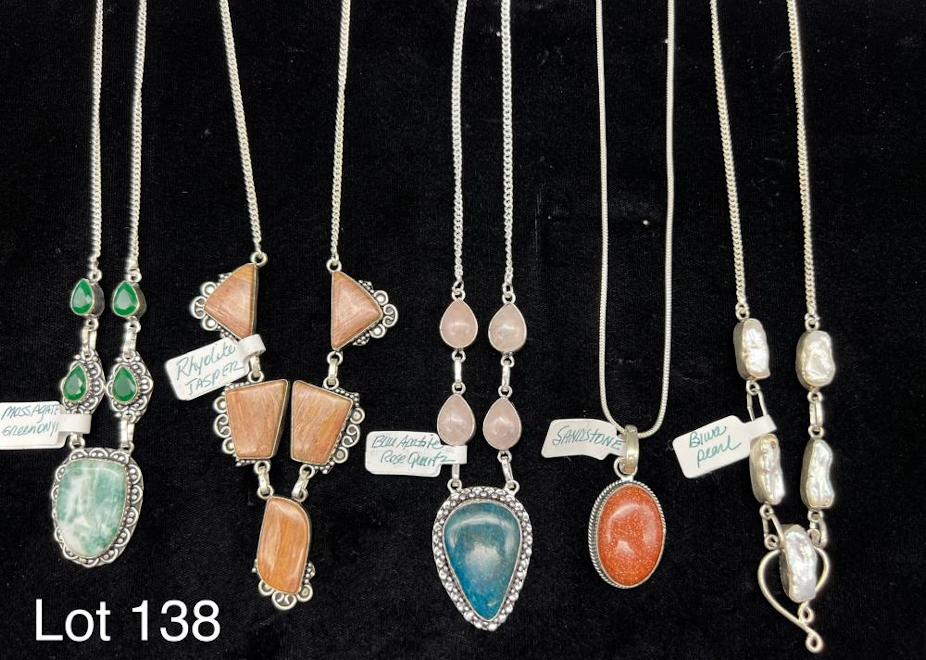 Unique Group of Gemstone Necklaces