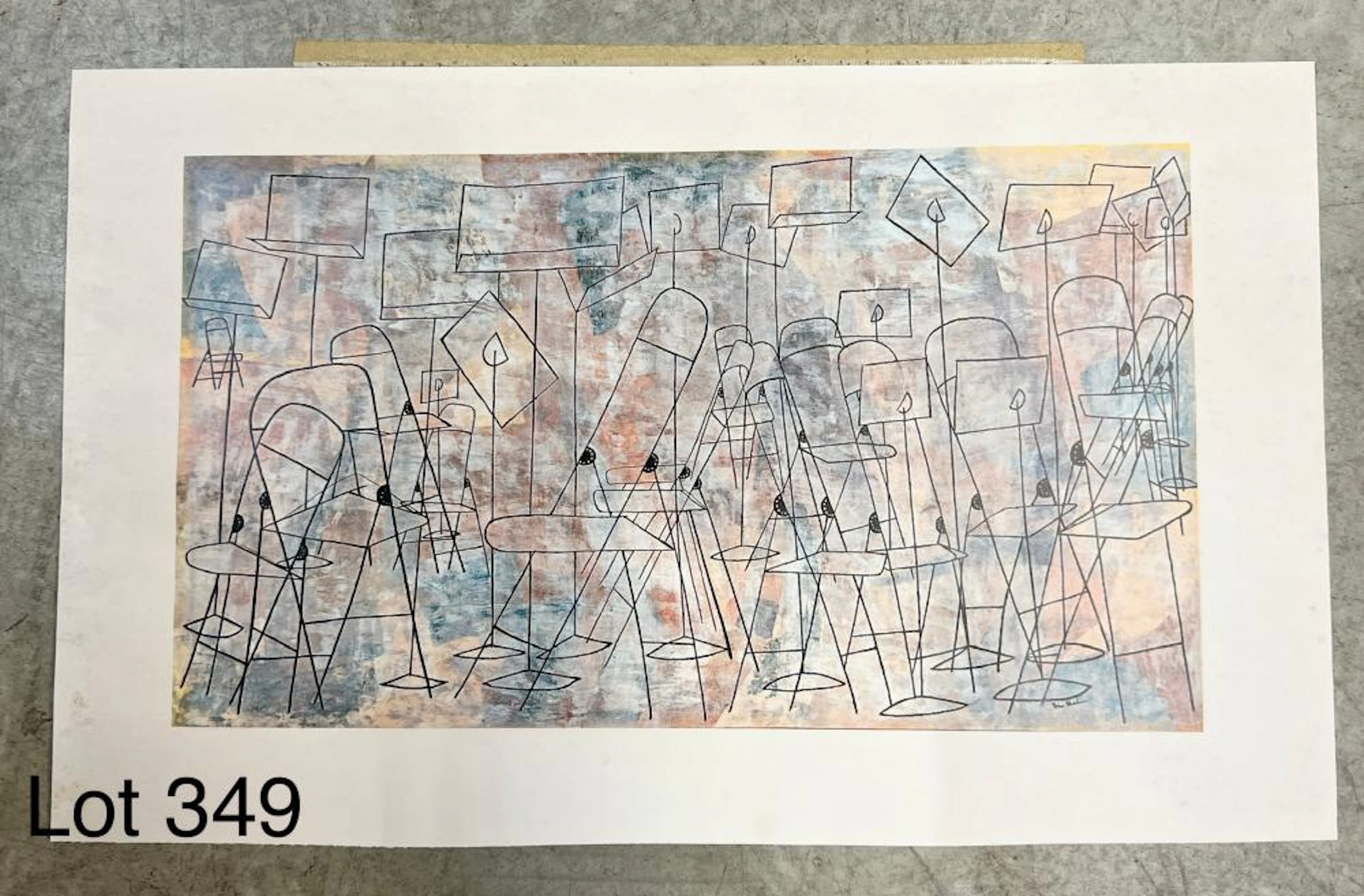 Lithograph Still Music by Ben Shahn (1898-1969)