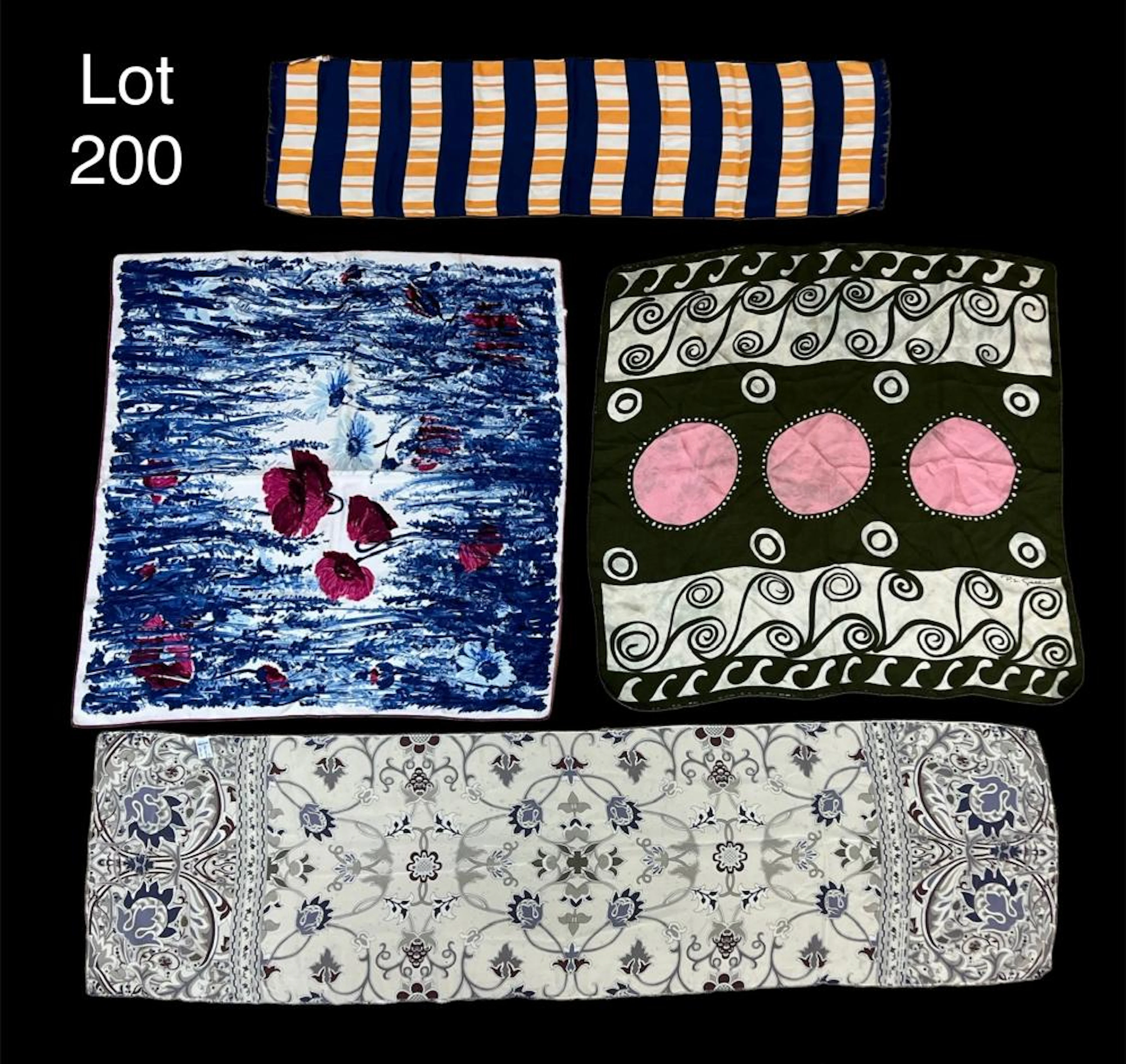 Collection of Signed and Designer Silk Scarves