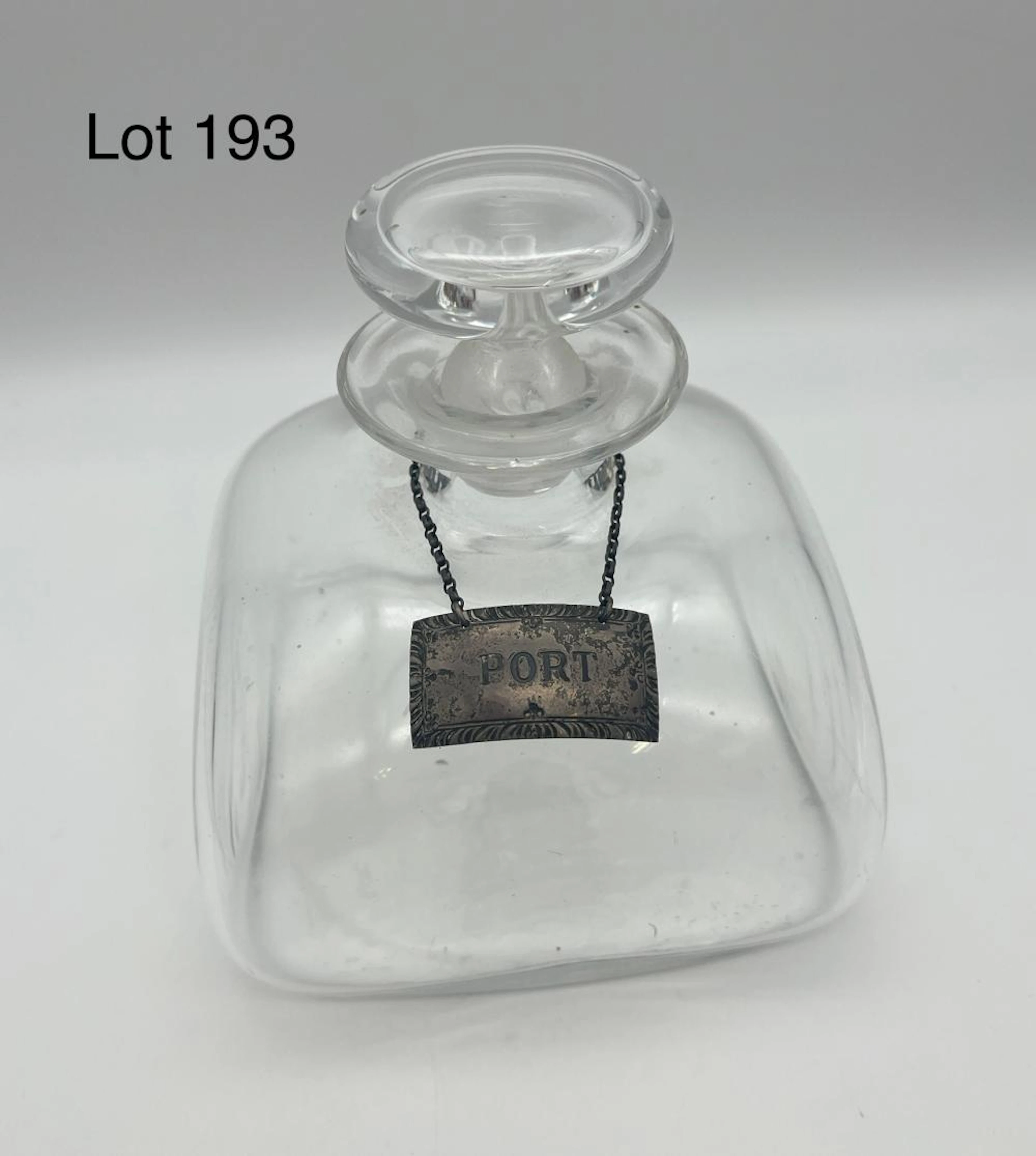 Glass Port Bottle From Steiff