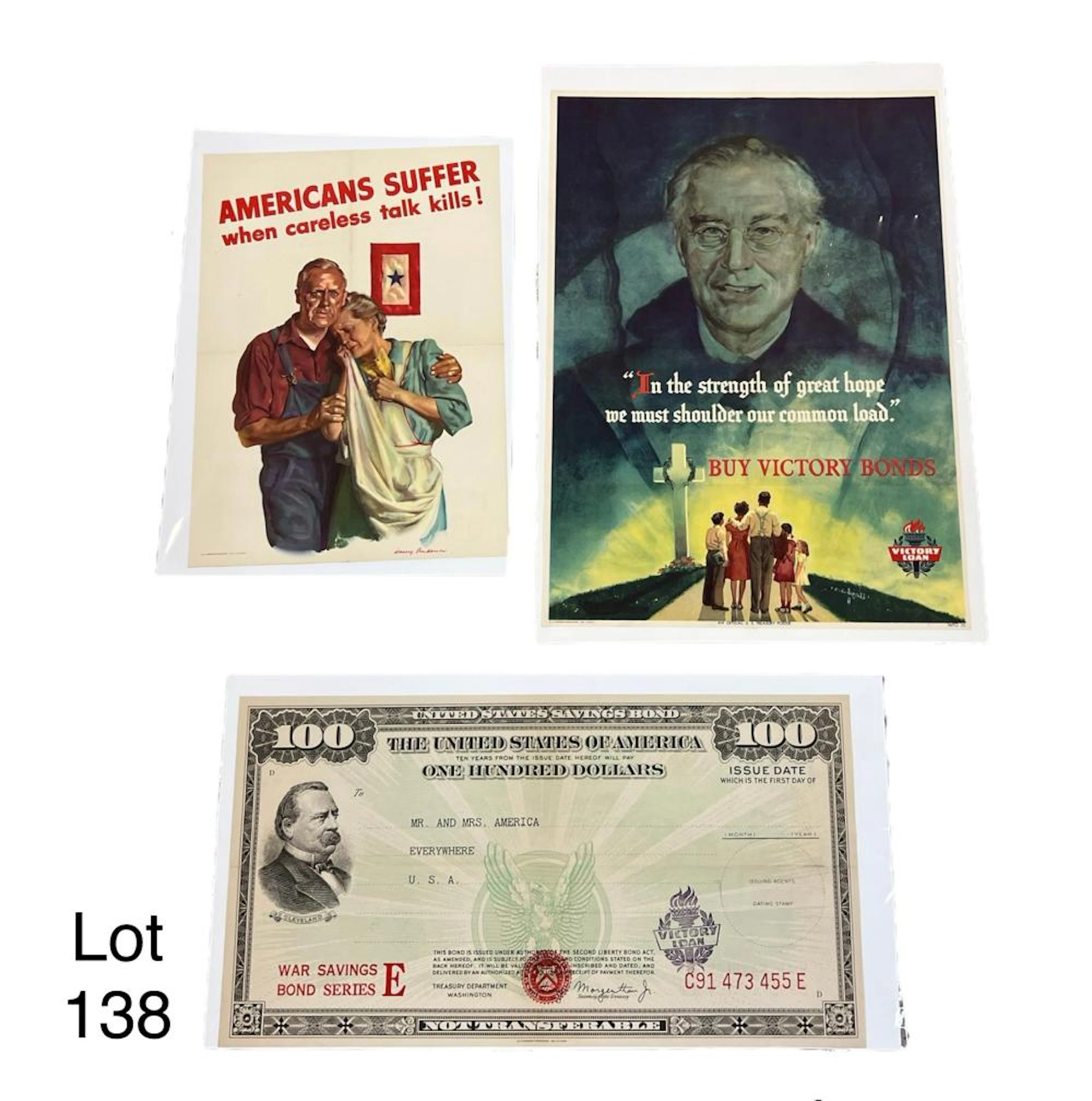 Lot of US WWII Propaganda Posters