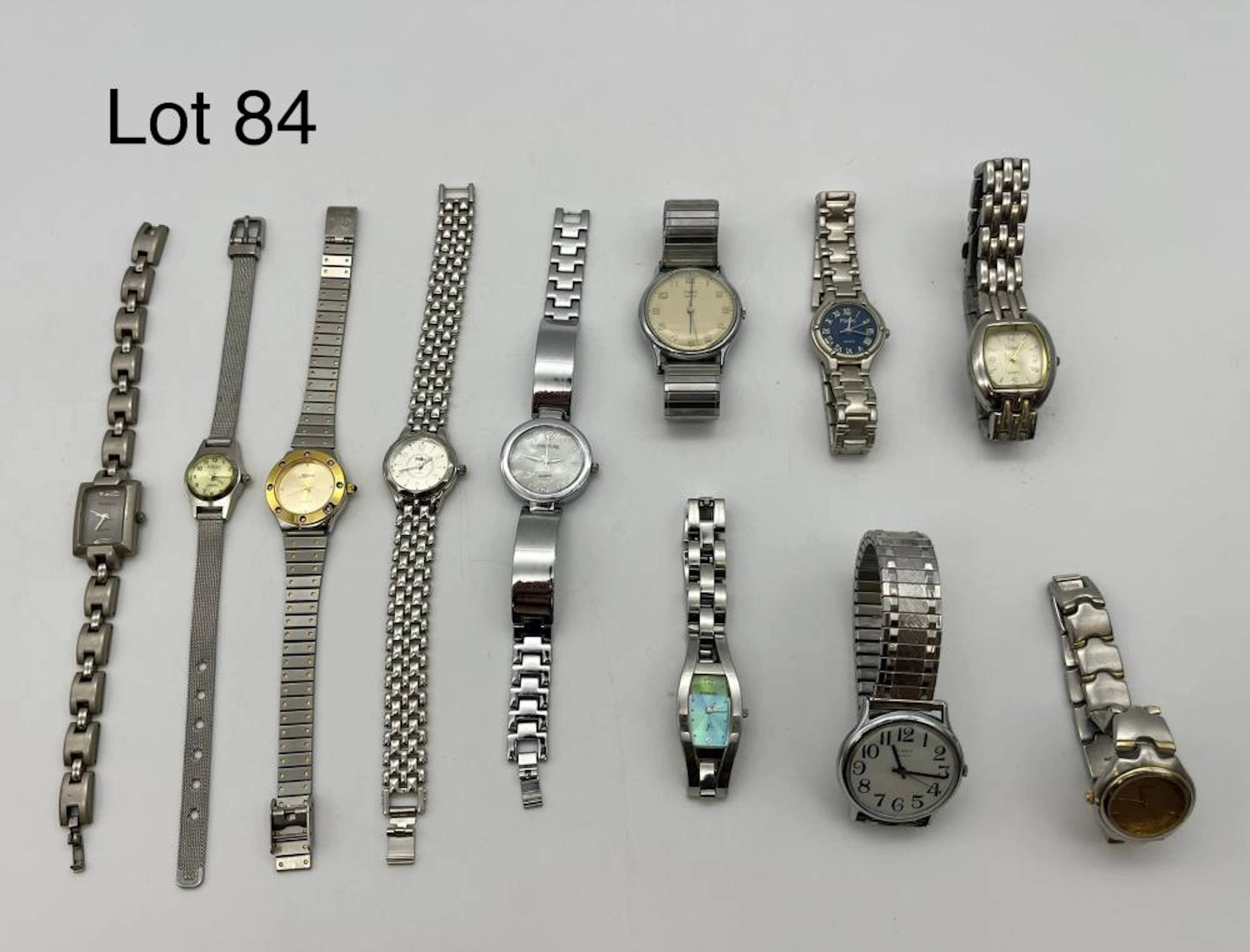 Lot of Wrist Watches in Silver Tones