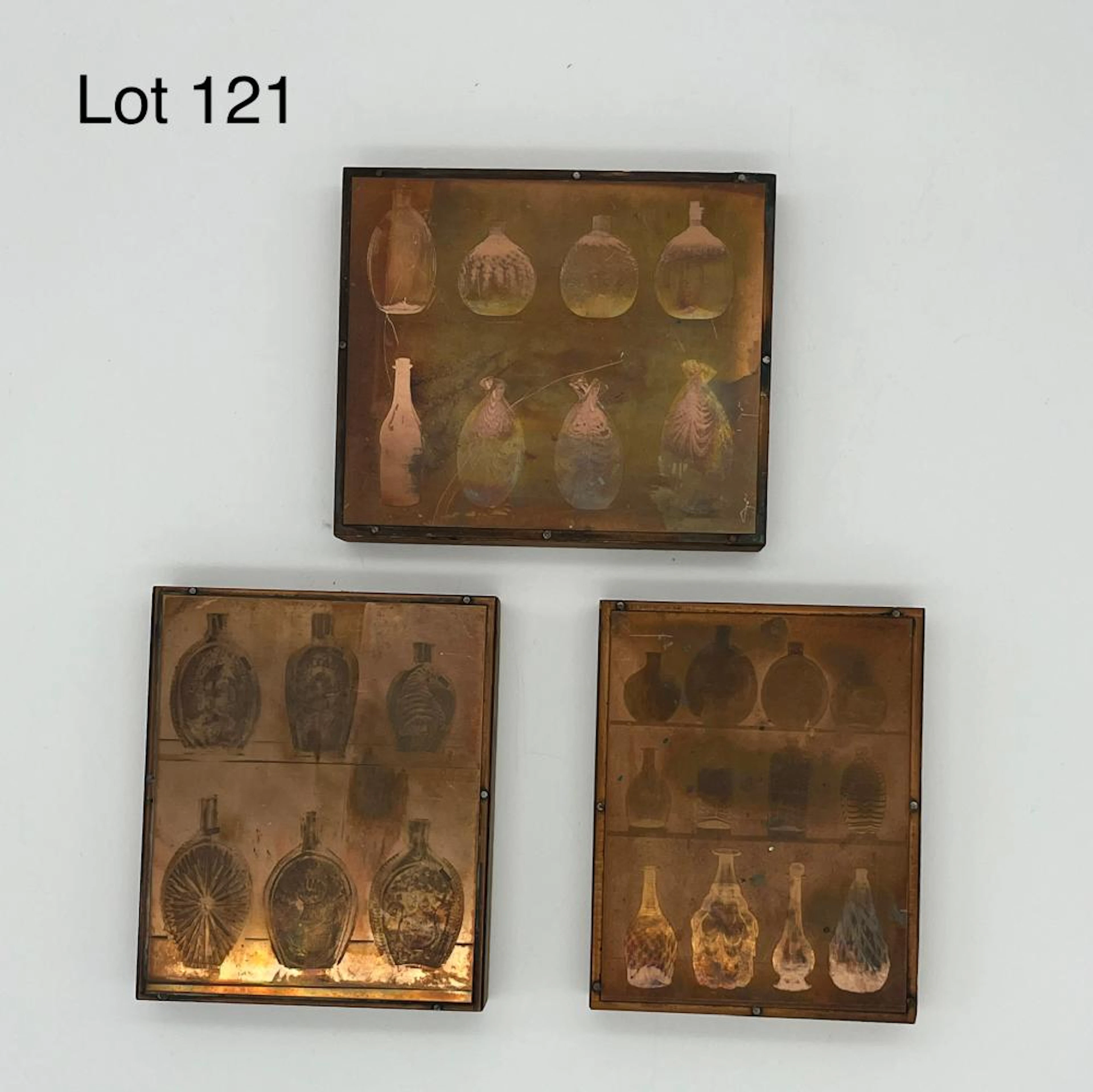 Trio of Antique Print Blocks